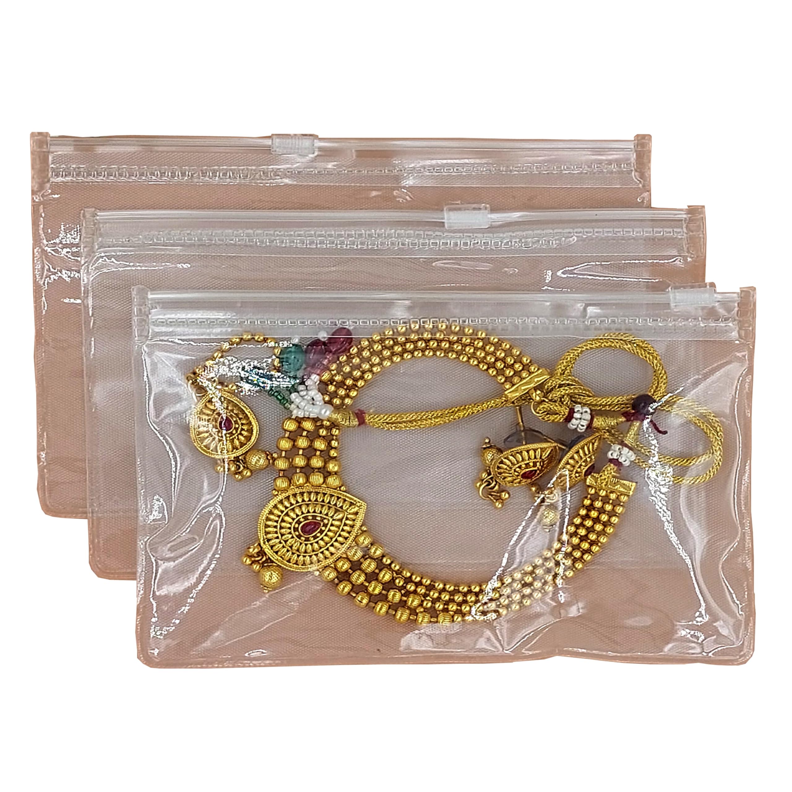25 Pack Multipurpose Storage Pouches - 5x7 Inch Zippered Jewelry Organizer, Makeup Pouch & Travel Accessories Bag for Cosmetics, Stationery & Small Items - Perfect for Travel, Home Organization & Gift Packaging