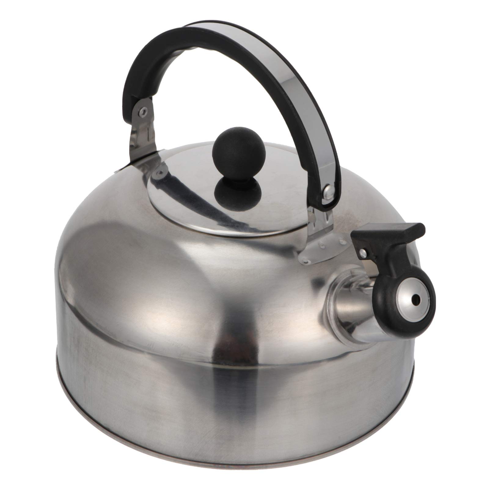 Balacoo Stainless Steel Whistling Tea Kettle - 2.5QT Stovetop Tea Pot with Ergonomic Handle & Loud Whistle for Gas, Electric, Induction Cooktops - Perfect for Home, Office, Camping & Tea Lovers