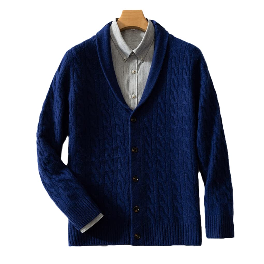 Premium Men's Cashmere Cardigan - Thickened Winter Sweater for Men, Single Breasted Casual Coat | Warm & Stylish for Office, Travel & Everyday Wear