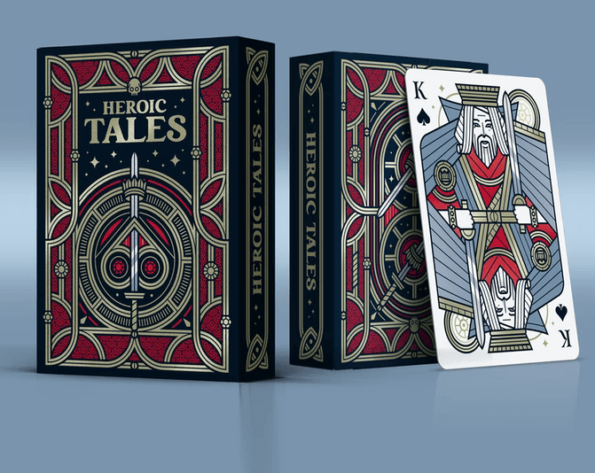Heroic Tales Playing Cards - Premium Deck for Poker, Magic Tricks & Game Nights | Collectible & Durable Cards for Family Fun & Entertainment