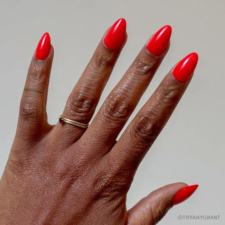 Fiery Red Press On Nails - Long Lasting Glue-Free Fake Nails for Women | Perfect for Parties, Weddings & Special Occasions