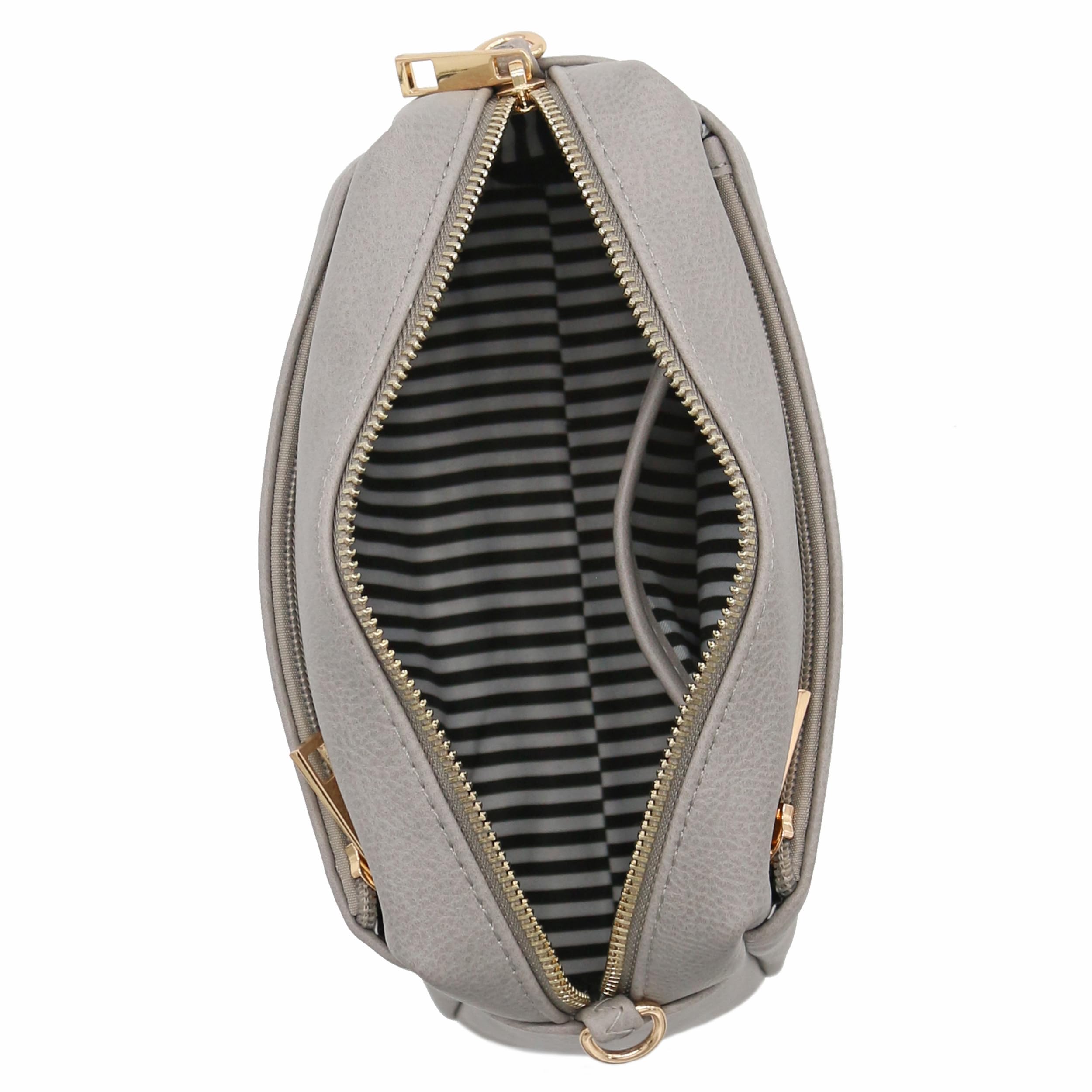 Stylish Triple Zip Small Crossbody Bag for Women - Fashionable PU Leather Shoulder Purse with Adjustable Strap - Perfect for Travel, Shopping & Everyday Use