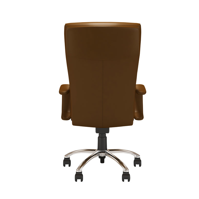 Premium Carmel Executive Office Chair with Synchro-Tilt Control, Contoured Arms & Durable Aluminum Base - Ergonomic Support for Long Work Hours in Home or Corporate Offices