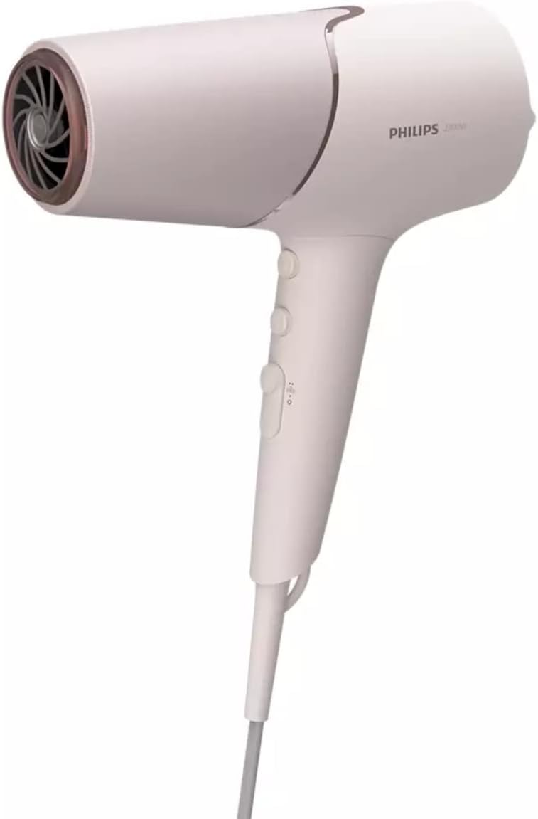 Philips 5000 Series Hair Dryer (BHD530/00) Pearl Peach - Professional Ionic Blow Dryer for Fast Drying & Frizz Control - Perfect for Home Use, Salon & Travel