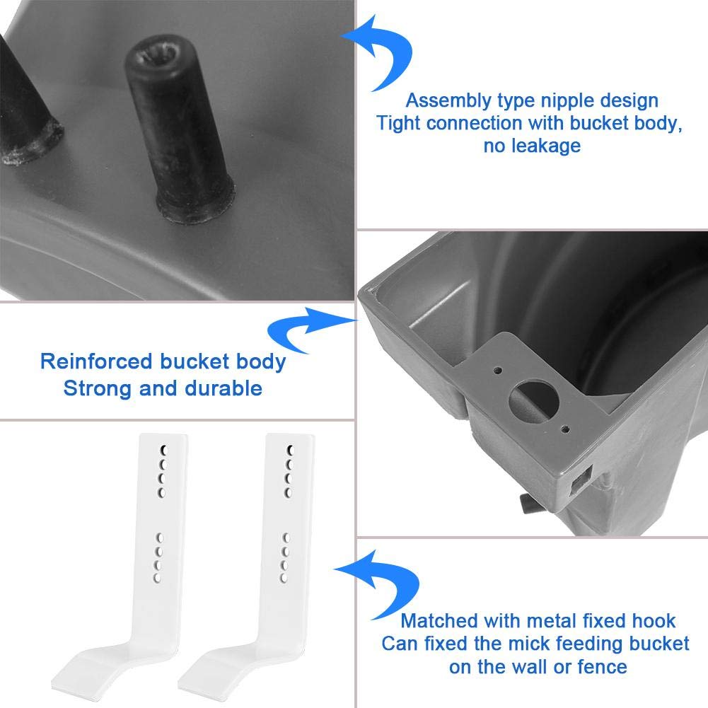 **38L High Capacity Plastic Calf Milk Feeder Bucket with 8 Nipples - Durable MP70C Design for Cattle, Sheep & Livestock - Ideal for Farm Feeding & Dairy Operations**
