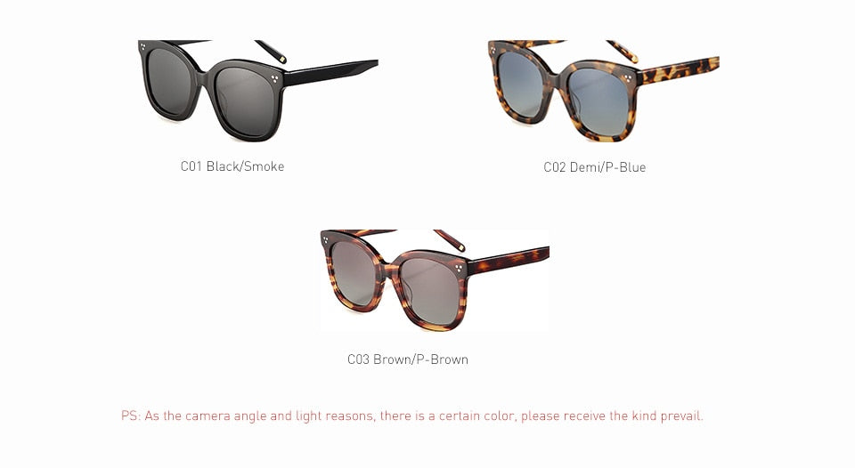 20/20 Classic Polarized Acetate Unisex Sunglasses AT8048 - UV Protection for Men & Women - Perfect for Driving, Beach & Outdoor Activities