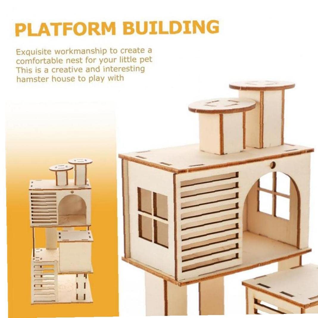 Hamster Cage with Ladder & Slide - Fun Pet Habitat for Playtime