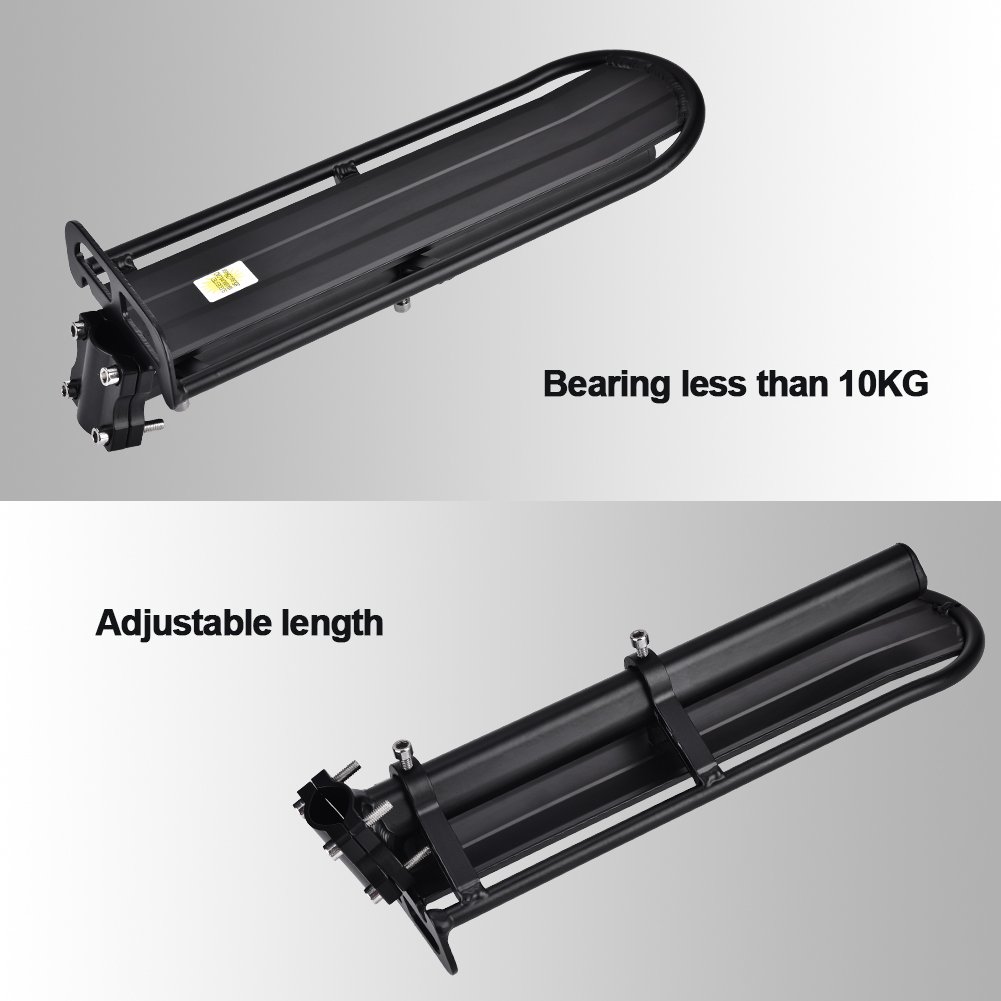 Aluminum Alloy Bike Rear Rack - Quick Release Cargo Carrier for Cycling, Kids Seat & Bike Pegs - Holds 10KG - Perfect for Family Rides, Commuting & Grocery Hauling