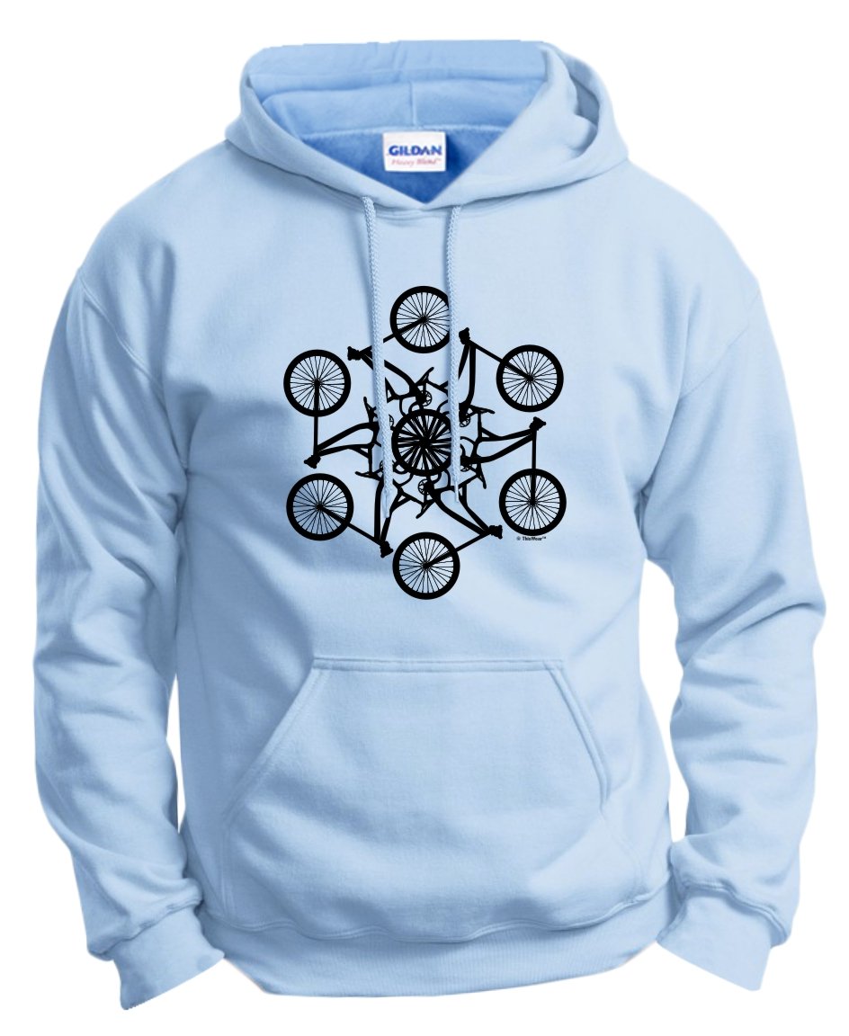 ThisWear Cyclist Hoodie - Bike Kaleidoscope Design Sweatshirt for Men & Women | Perfect Cycling Gifts for Riders, Biking Enthusiasts & Outdoor Adventures