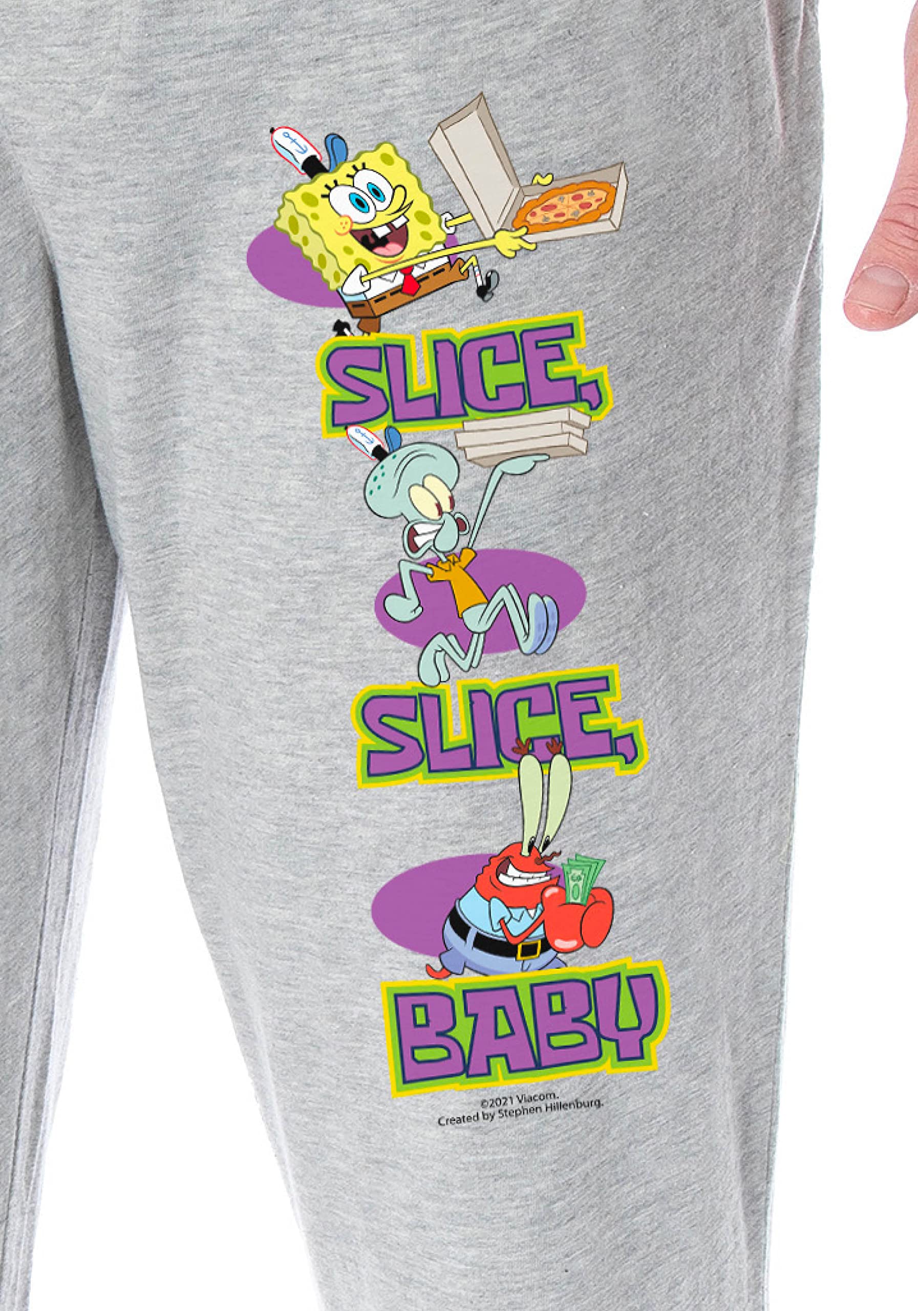 Nickelodeon SpongeBob SquarePants Pizza Print Men's Lounge Pants - Soft Sleepwear & Pajama Bottoms for Cartoon Fans | Perfect for Sleepovers, Movie Nights & Relaxing at Home
