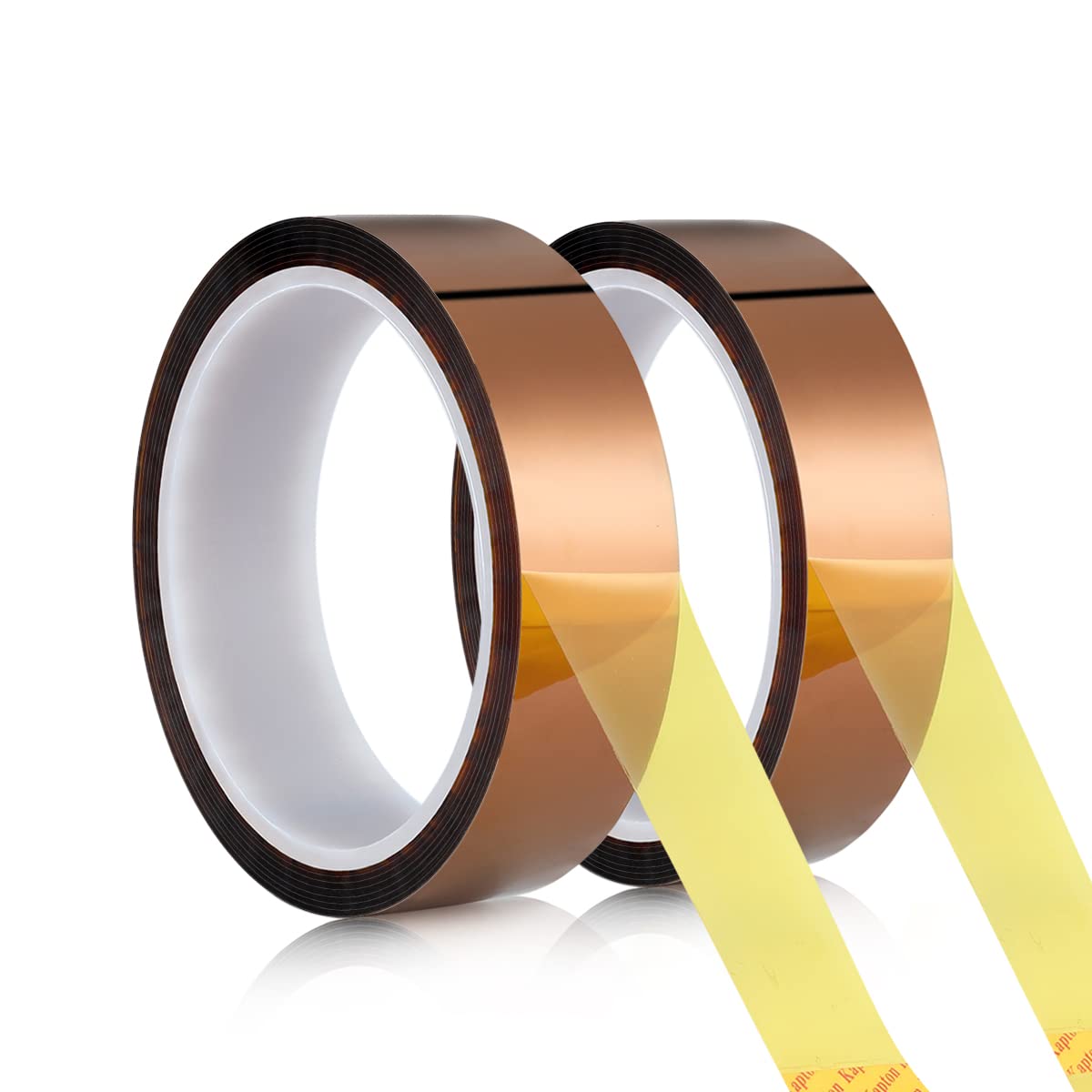 High Temperature Polyimide Film Adhesive Tape - 1 inch (25.4mm) x 36 Yards - No Residue Heat Resistant Tape for Sublimation, Masking, 3D Printing, Electronics & Soldering | Perfect for DIY Crafts, Industrial Use & High Heat Applications