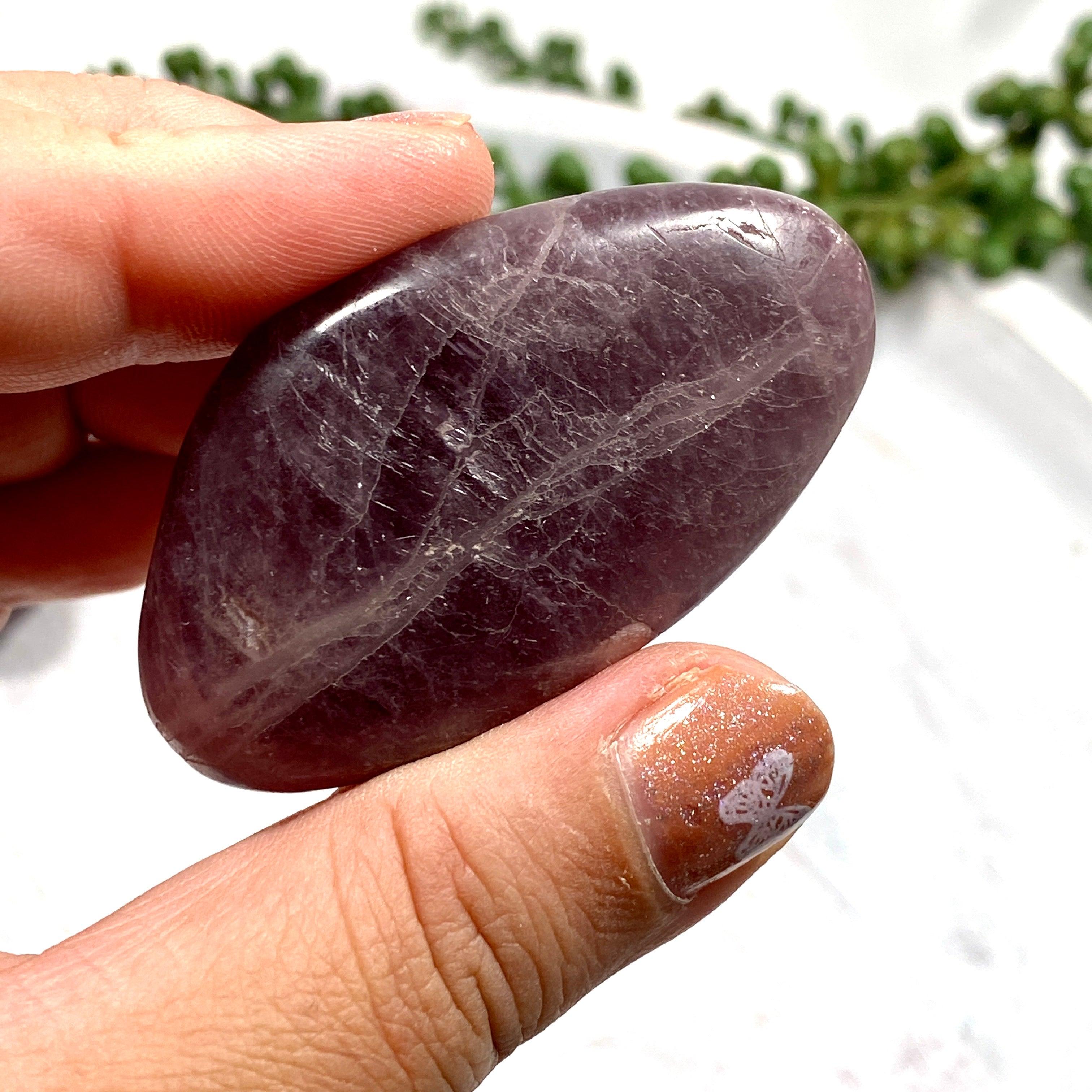 Natural Purple Anhydrite Angelite Tumbled Stones 40-60g CR3418 - Healing Crystals for Meditation, Reiki & Spiritual Energy Work
