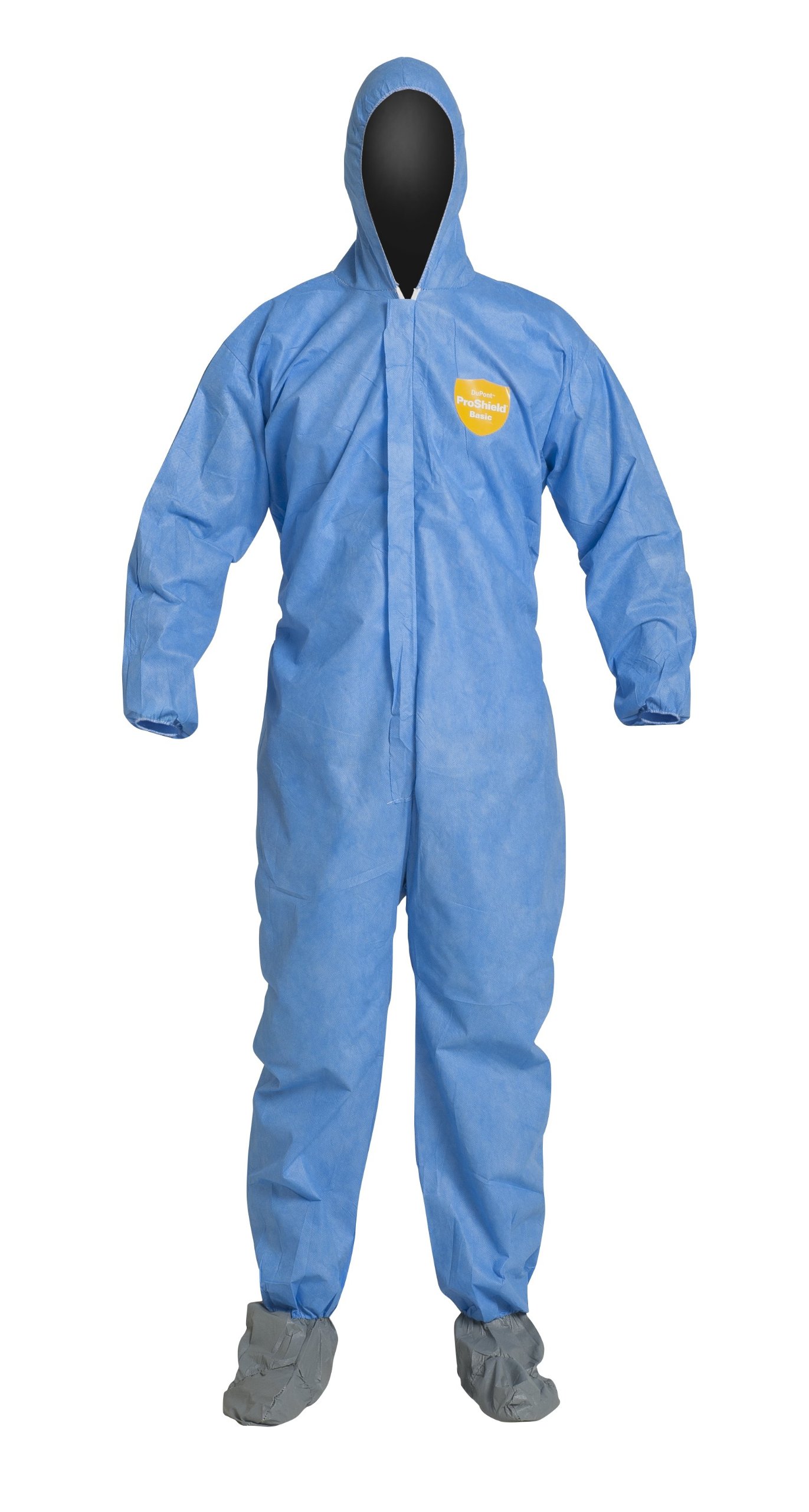 DuPont ProShield 10 Disposable Protective Coverall with Elastic Cuffs, Hood & Non-Slip Boots - Blue Medium (25-Pack) | Chemical Protection for Industrial & Medical Use