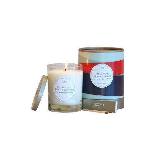 Kobo Himalayan Spring Juniper Pure Soy Candle - Aromatherapy Scented Candle for Relaxation, Meditation & Home Decor