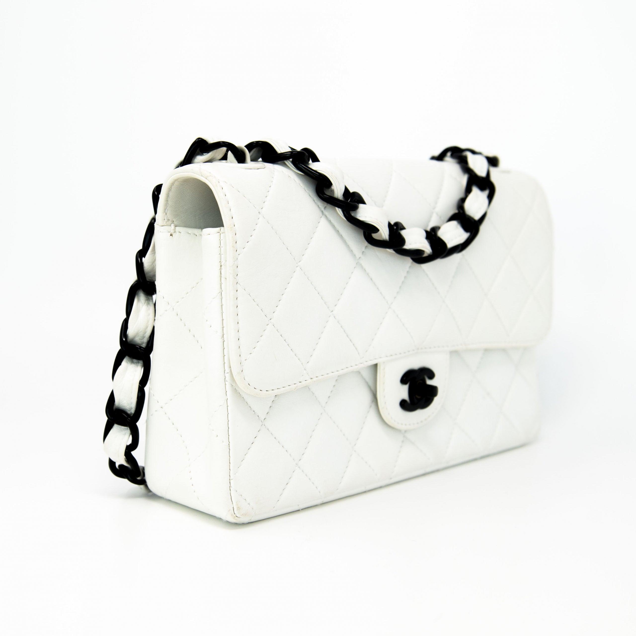 Vintage Chanel White Lambskin Classic Flap Bag - Luxury Leather Shoulder Handbag for Women | Perfect for Date Night, Parties & Special Occasions