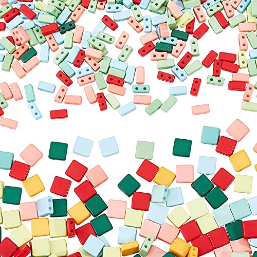 600 Pcs-Acrylic Tila Beads Mixed Color