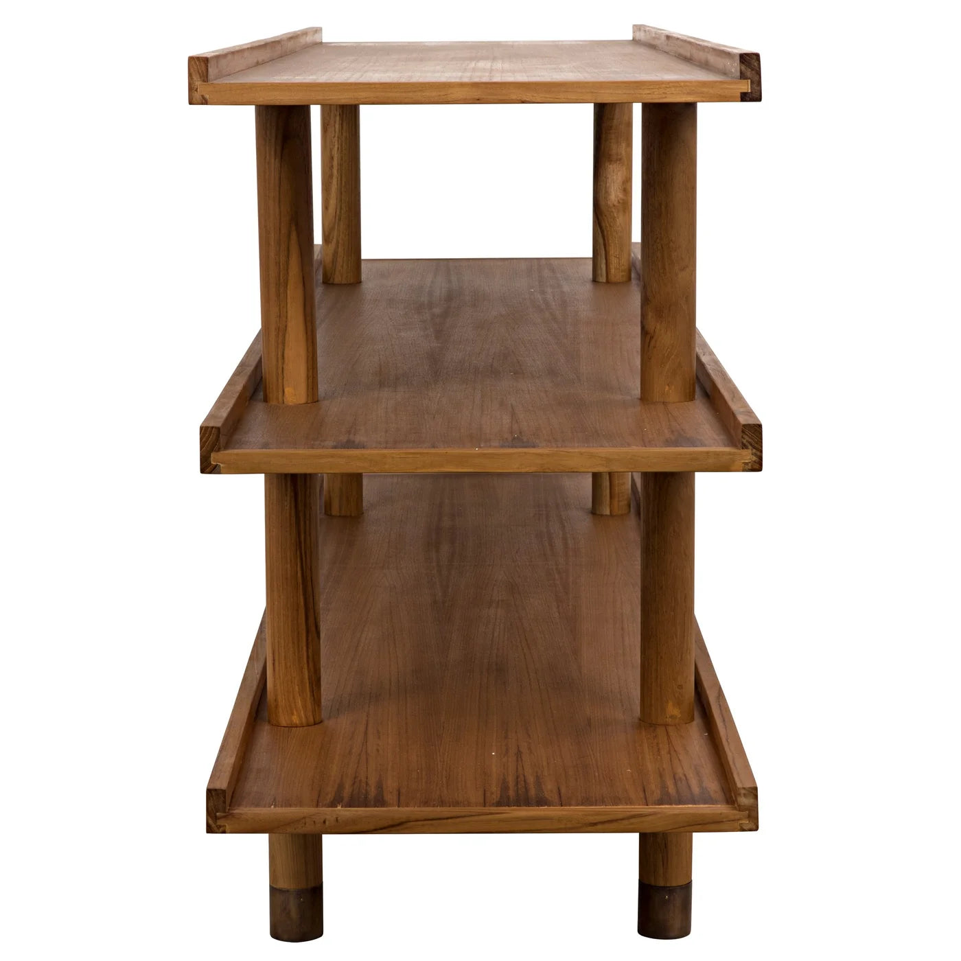 Solid Teak Wood Console Table - Mid-Century Modern Entryway Furniture for Living Room, Hallway & Foyer Decor