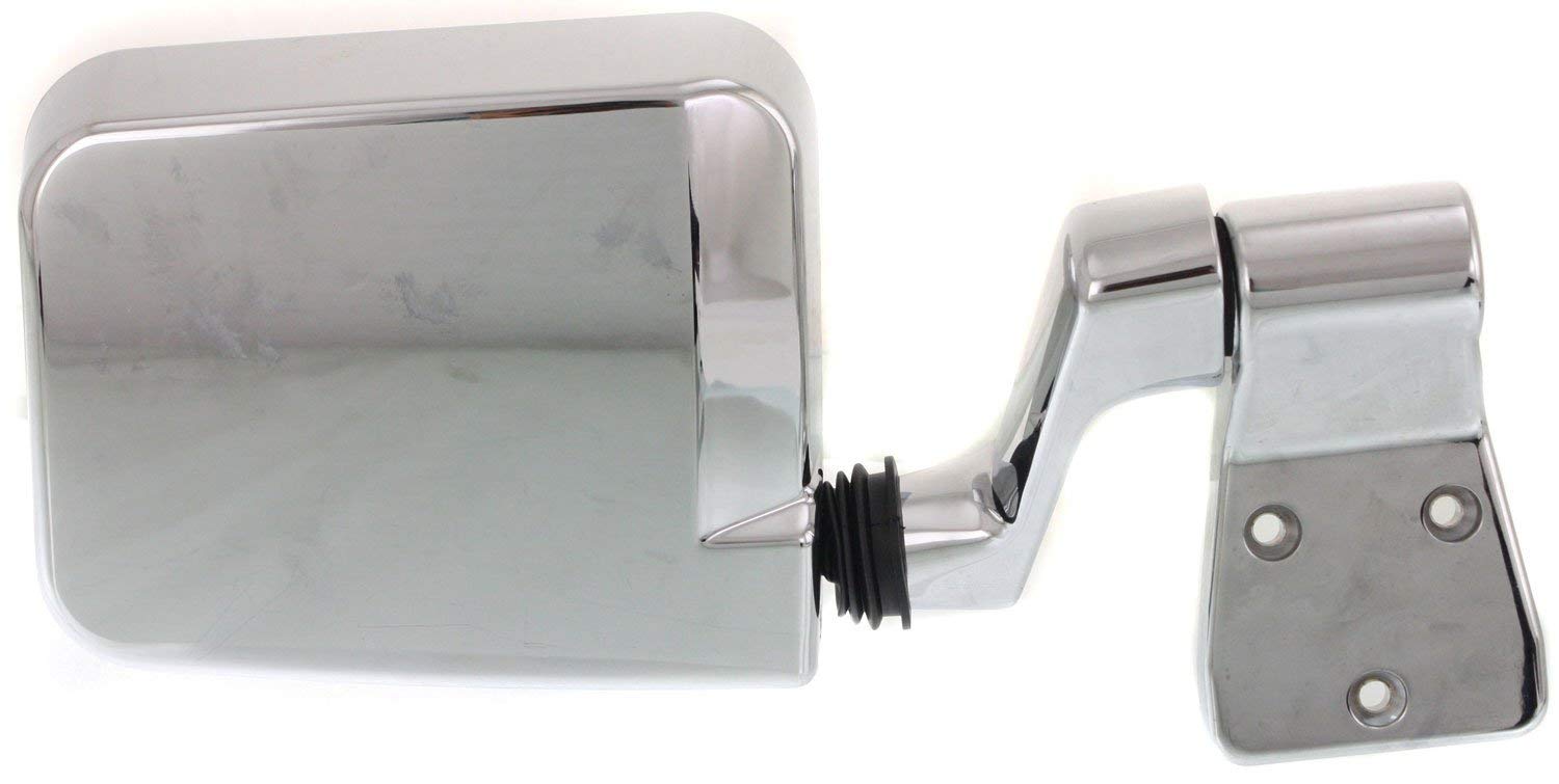 Kool Vue Non-Heated Side Mirrors for Jeep Wrangler 1987-2002 - Chrome Full-Door Replacement Mirrors (Driver & Passenger) - Perfect for Off-Roading & Daily Driving