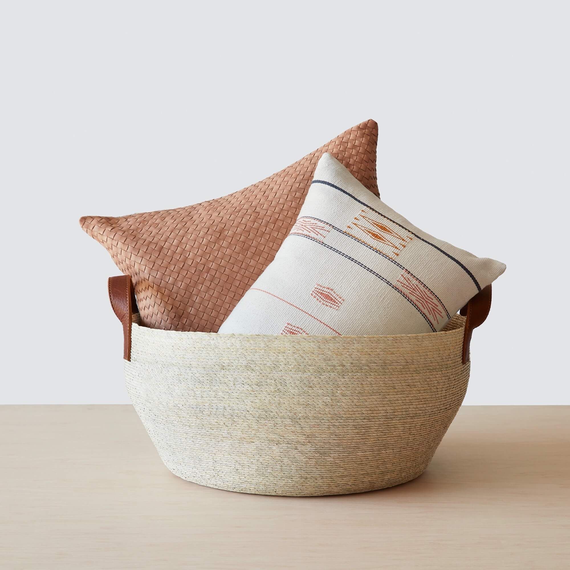 Stylish Mercado Floor Baskets - Woven Storage Baskets for Home Organization | Perfect for Living Room, Bedroom & Nursery Decor