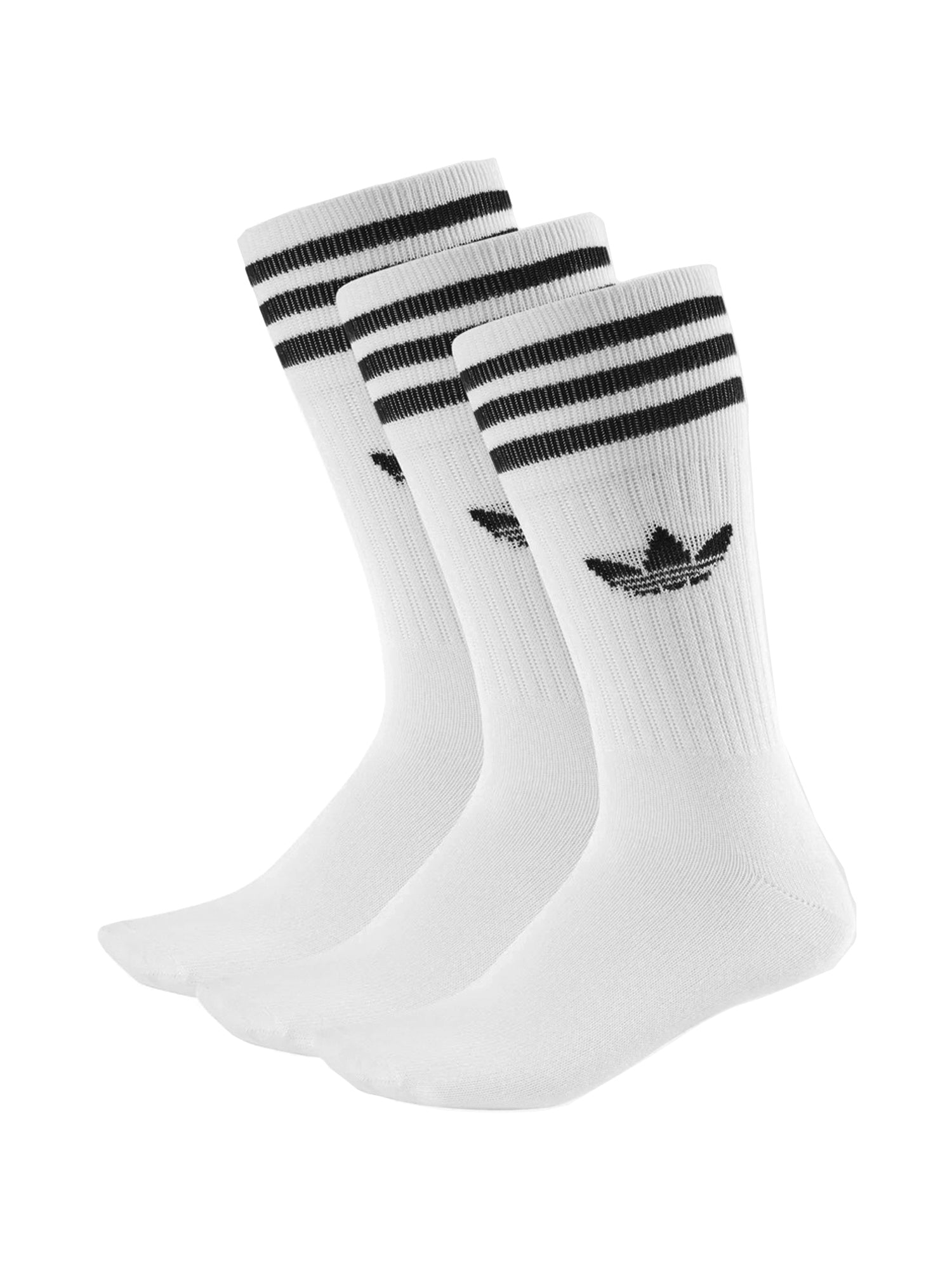 Adidas Solid Crew 3-Pack Socks - Comfortable Athletic Socks for Men & Women - Perfect for Running, Gym & Everyday Wear - Clearance Sale
