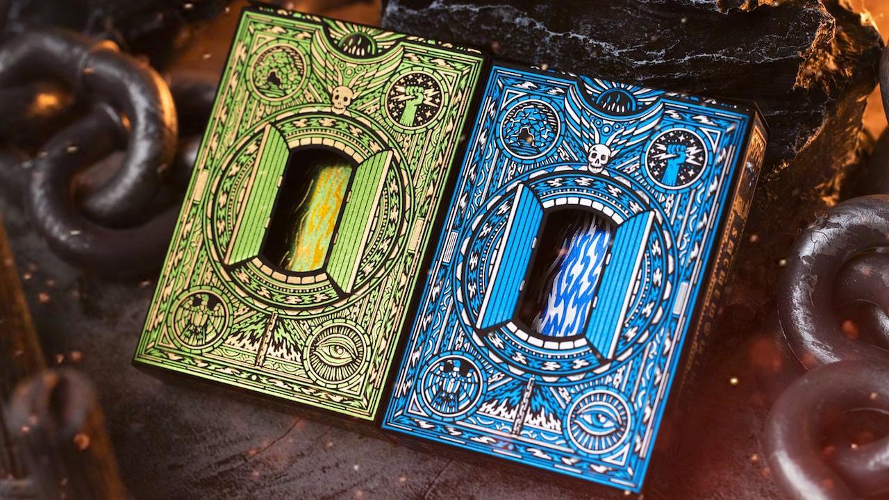 Sacred Fire Playing Cards - Emerald Flare Edition | Premium Poker Cards for Magic Tricks, Cardistry & Game Nights | Perfect for Professional Magicians & Card Game Enthusiasts