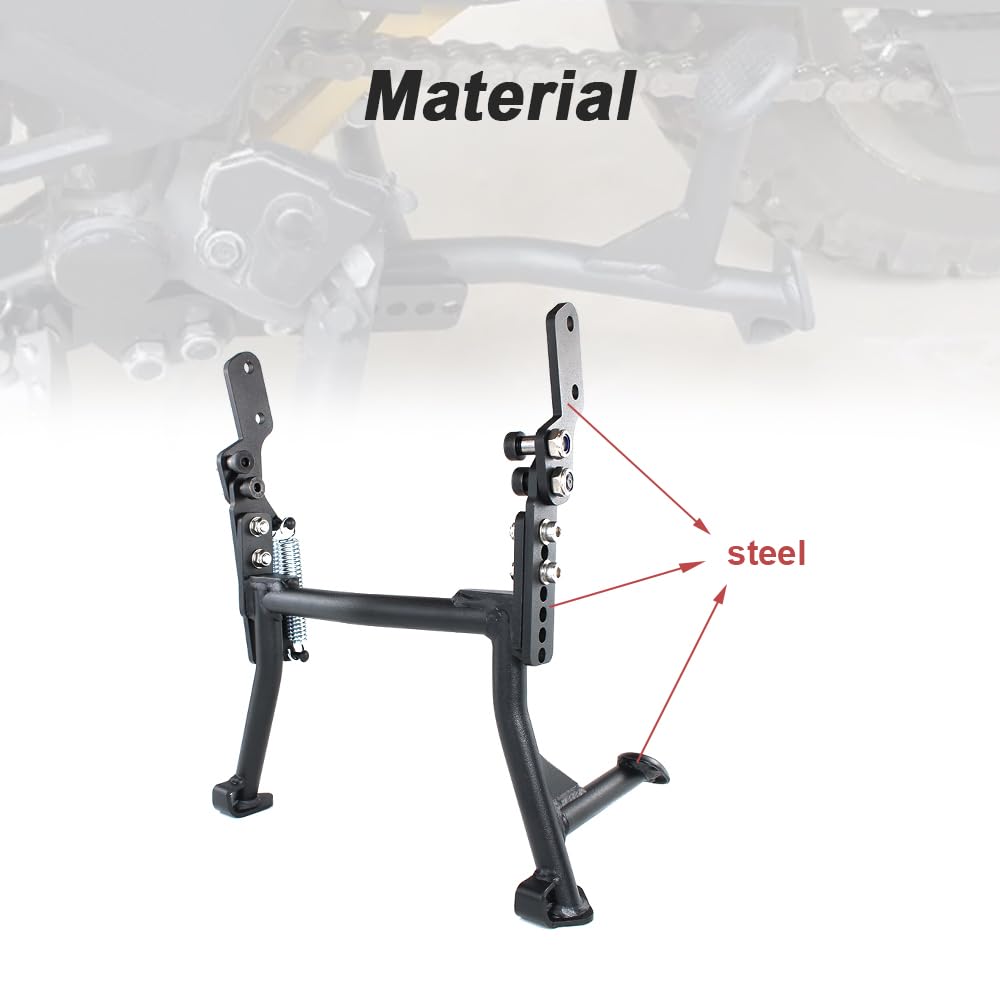 Xitomer Motorcycle Center Kickstand for KLR650 Gen 3 (2022+) - Heavy Duty Bike Center Stand with Foot Lever - Perfect for Parking, Maintenance & Storage