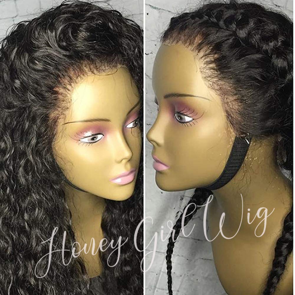 360 Lace Wigs Pre Plucked 10A Brazilian Human Hair Wig - Curly 150% Density Wavy Wig for Black Women with Baby Hair | Water Wave Frontal Wigs for Updo & High Ponytail | 12