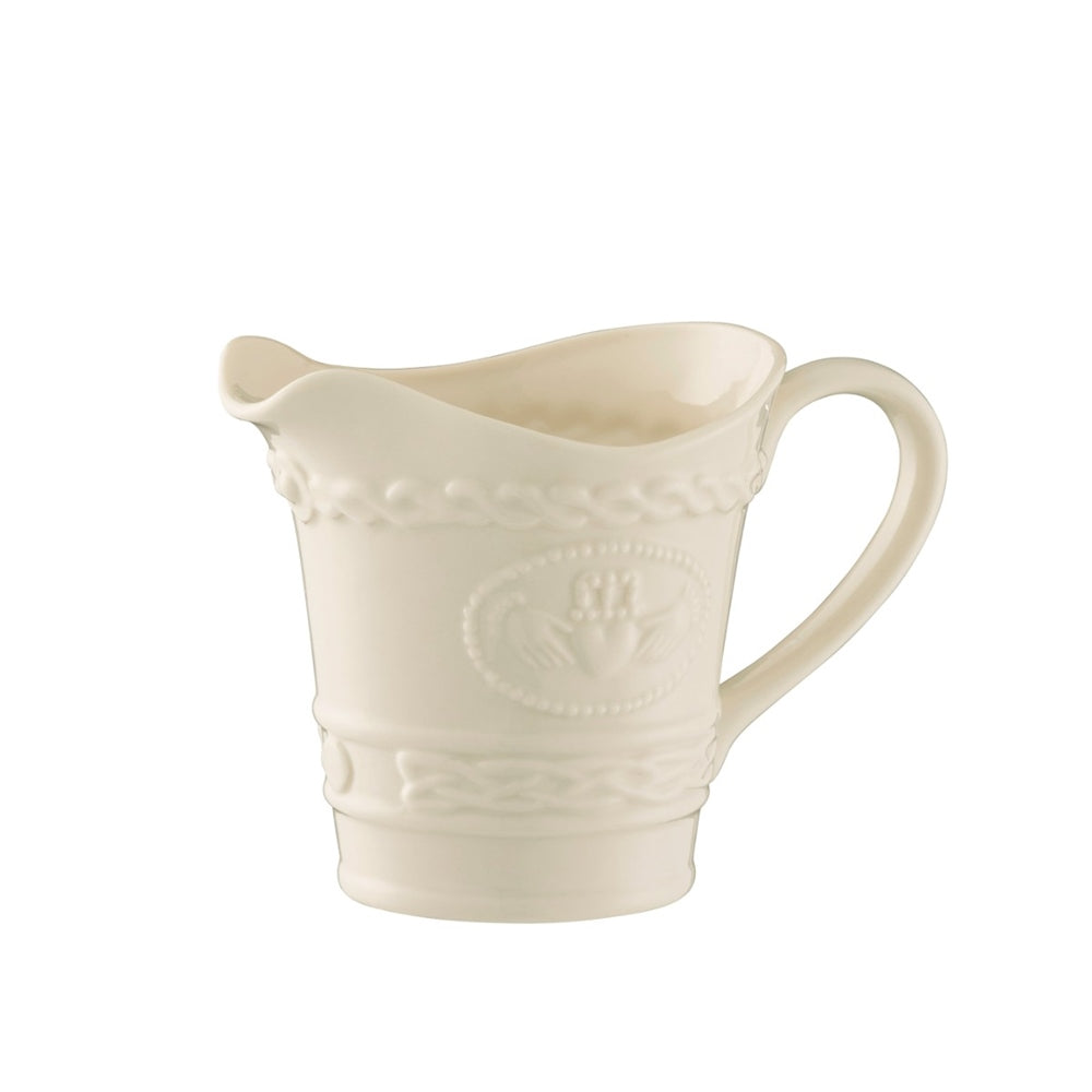 Belleek Classic Claddagh Cream Jug - Elegant Irish Porcelain Pitcher for Tea & Coffee - Perfect for Afternoon Tea, Bridal Showers & Irish-Themed Decor