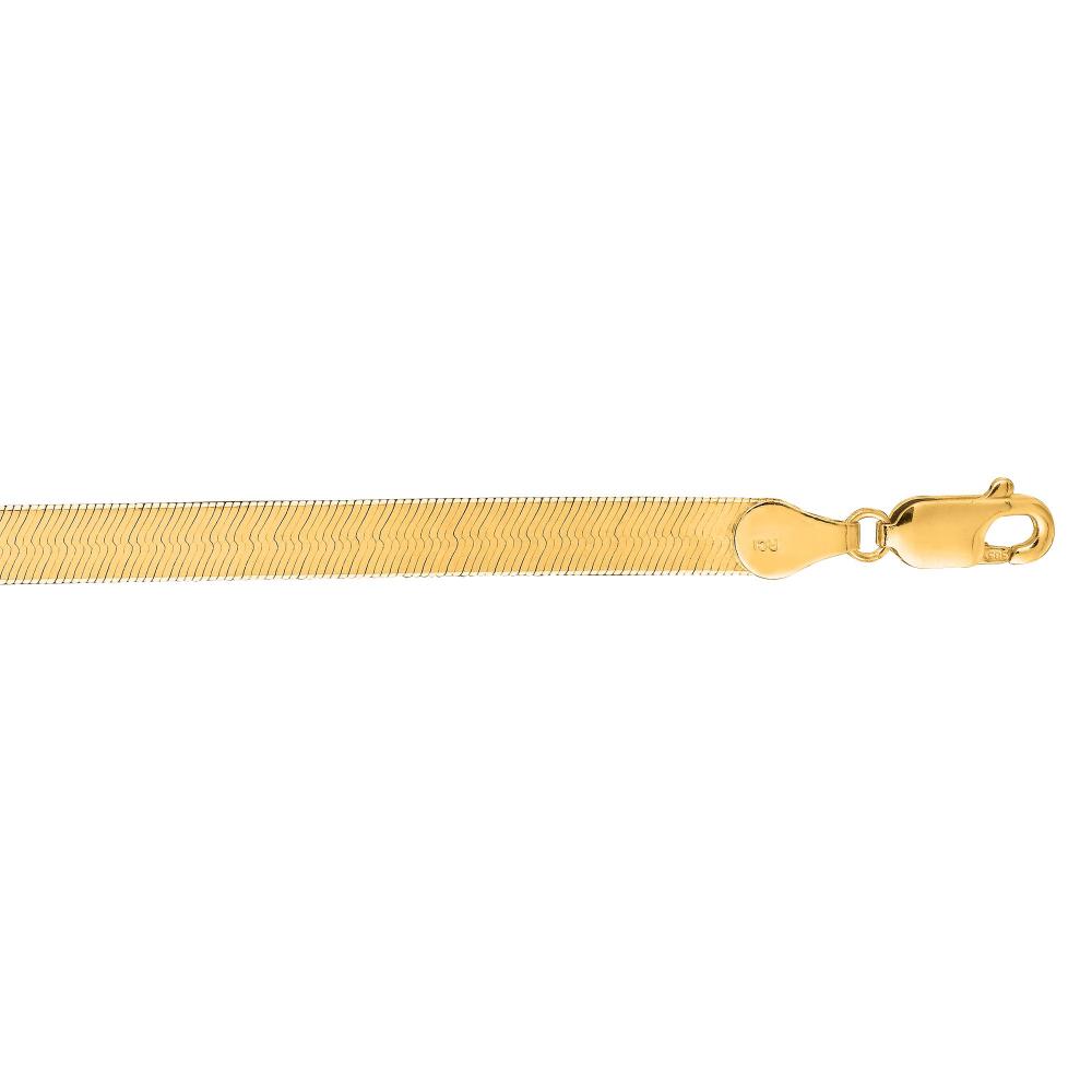 10K Gold 3.8mm Herringbone Chain Bracelet for Women - Elegant & Durable Jewelry Gift for Birthday, Anniversary & Special Occasions