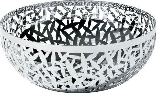 Alessi Cactus Open-Work Fruit Bowl by Marta Sansoni - Modern Decorative Serving Bowl for Fruits, Vegetables & Centerpieces - Perfect for Dining Table, Kitchen Counter & Home Decor