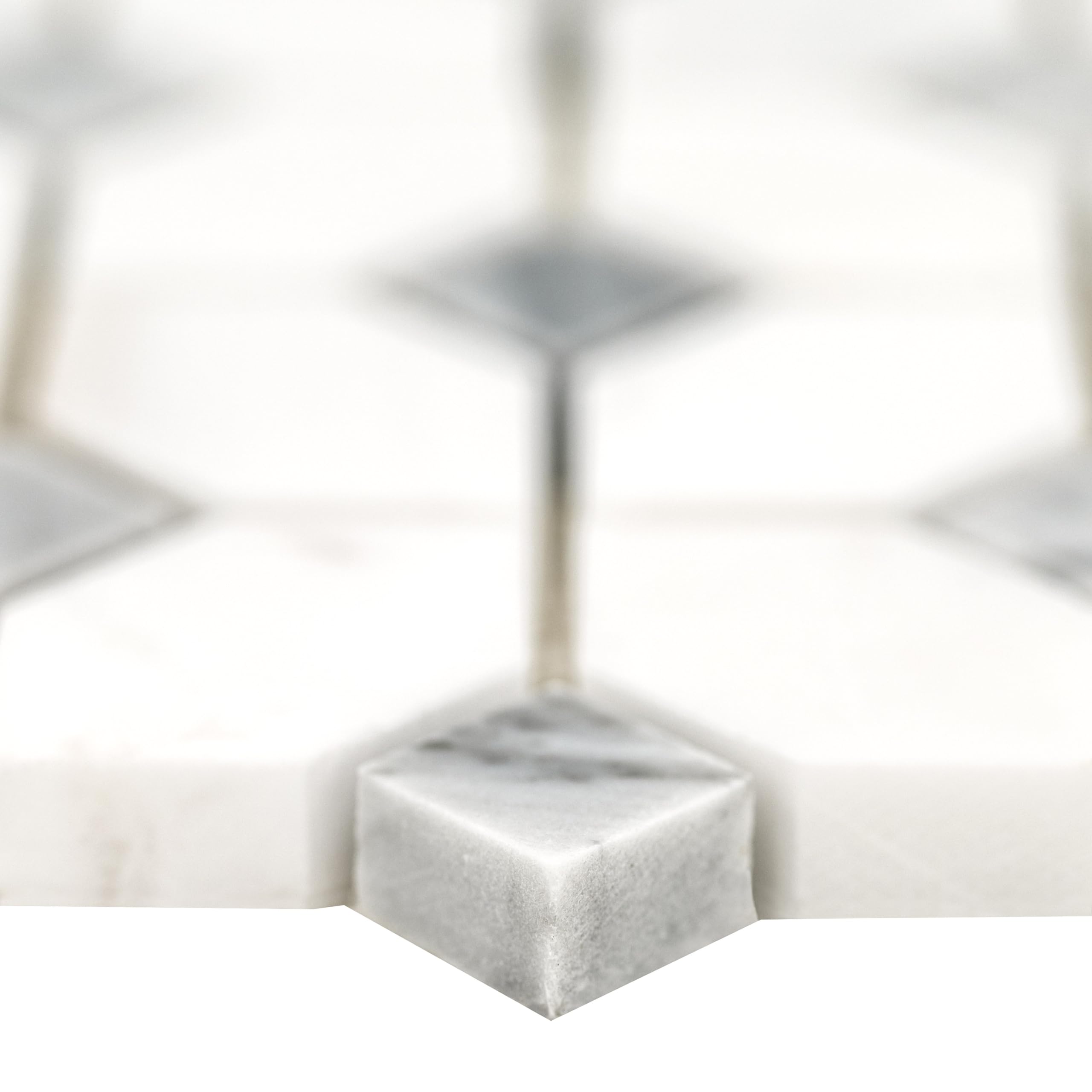 MSI Bianco Dolomite Dotty Polished Marble Mosaic Tile - 12x12 Inch Mesh-Mounted for Kitchen Backsplash, Bathroom Wall, Shower Tile & Accent Wall - Elegant Natural Stone Design for Home Renovation and Interior Decor