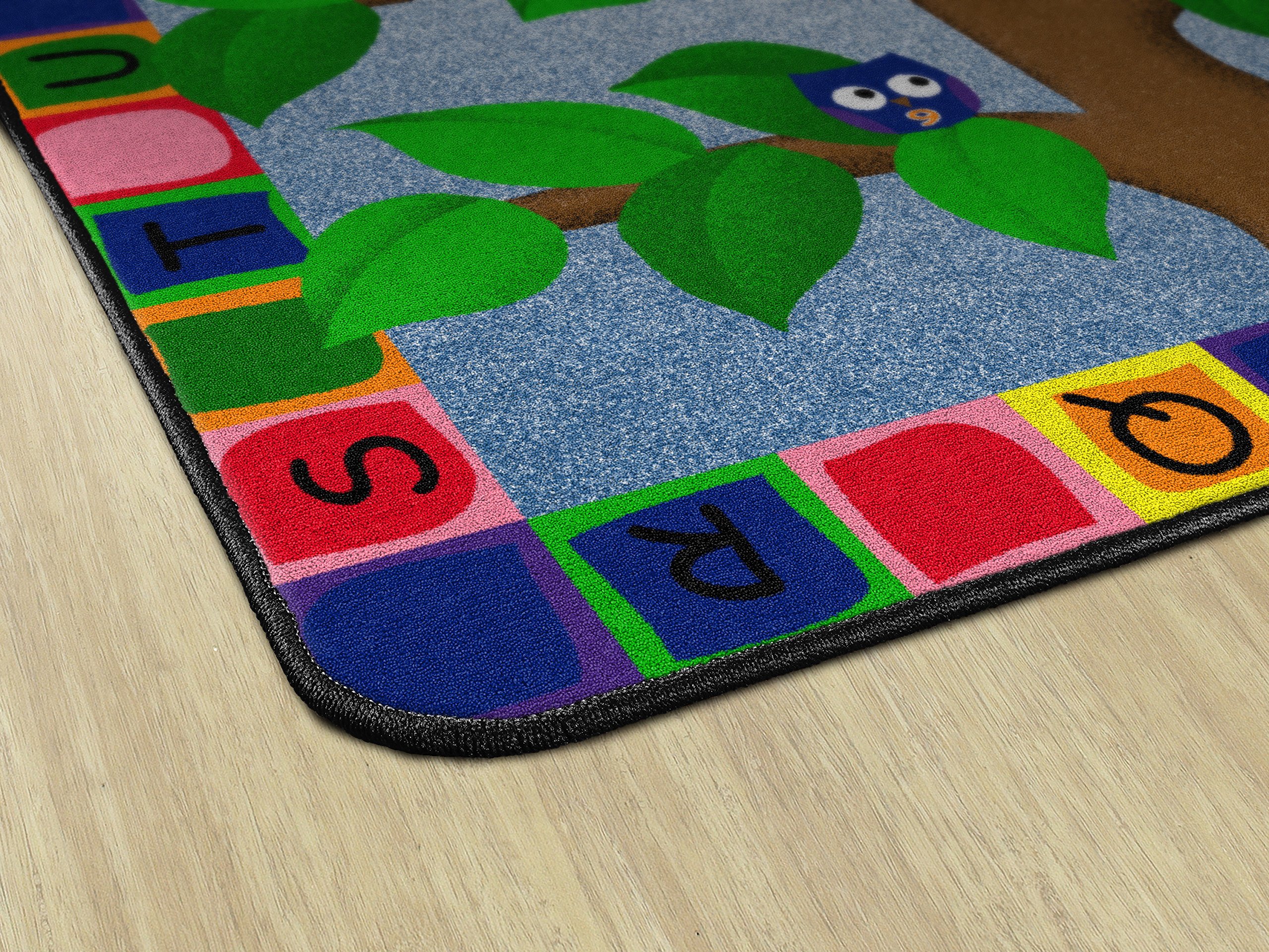 Alphabet Owls Educational Area Rug for Kids - 6' x 8'4