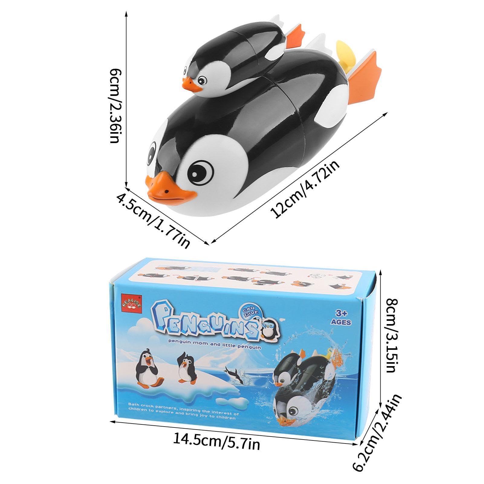 Penguin Swimming Bath Toy for Babies & Toddlers - Wind Up Water Toy for Bathtub, Pool & Playtime | Fun Bathing & Swimming Penguin & Turtle Toys for Kids