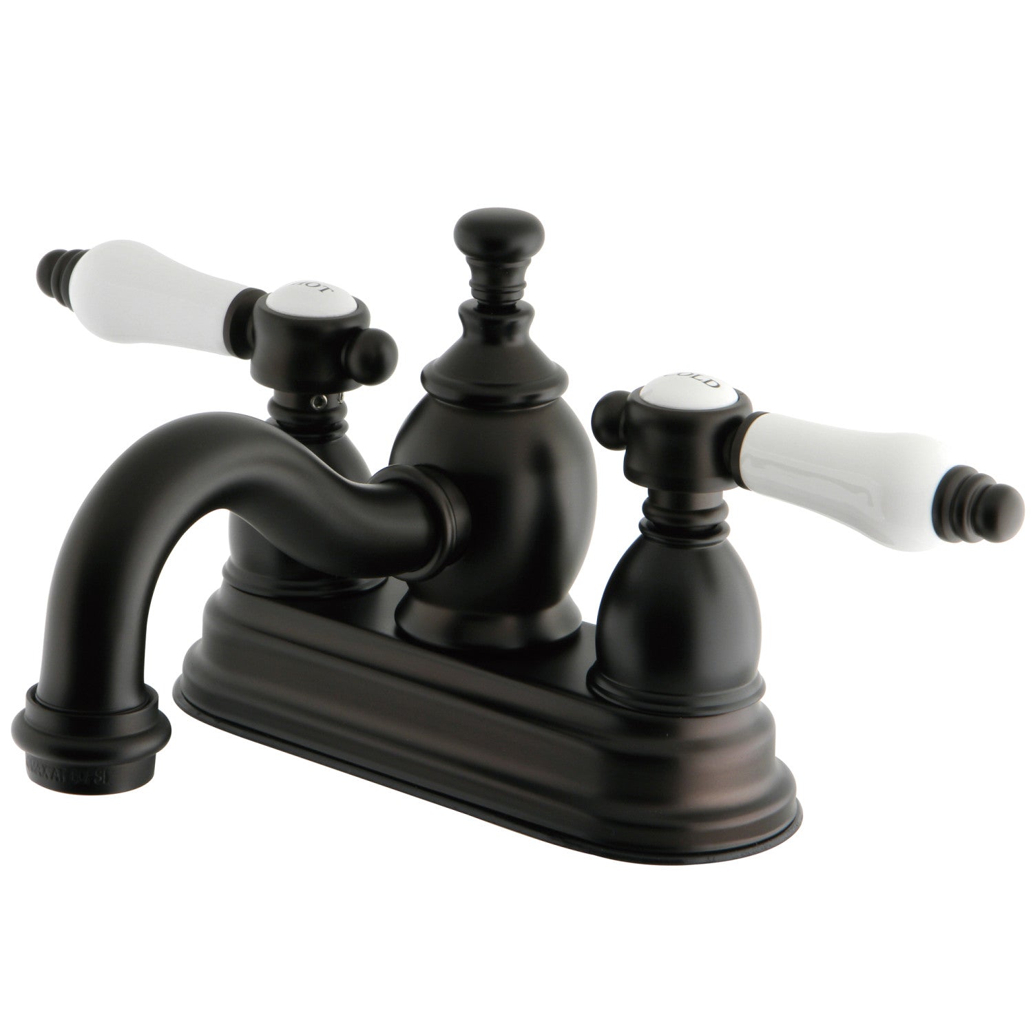 Bel Air KS7105BPL Oil Rubbed Bronze Bathroom Faucet - 4 Inch Centerset Deck Mount with Brass Pop Up Drain - Perfect for Modern Bathroom Vanities and Powder Rooms