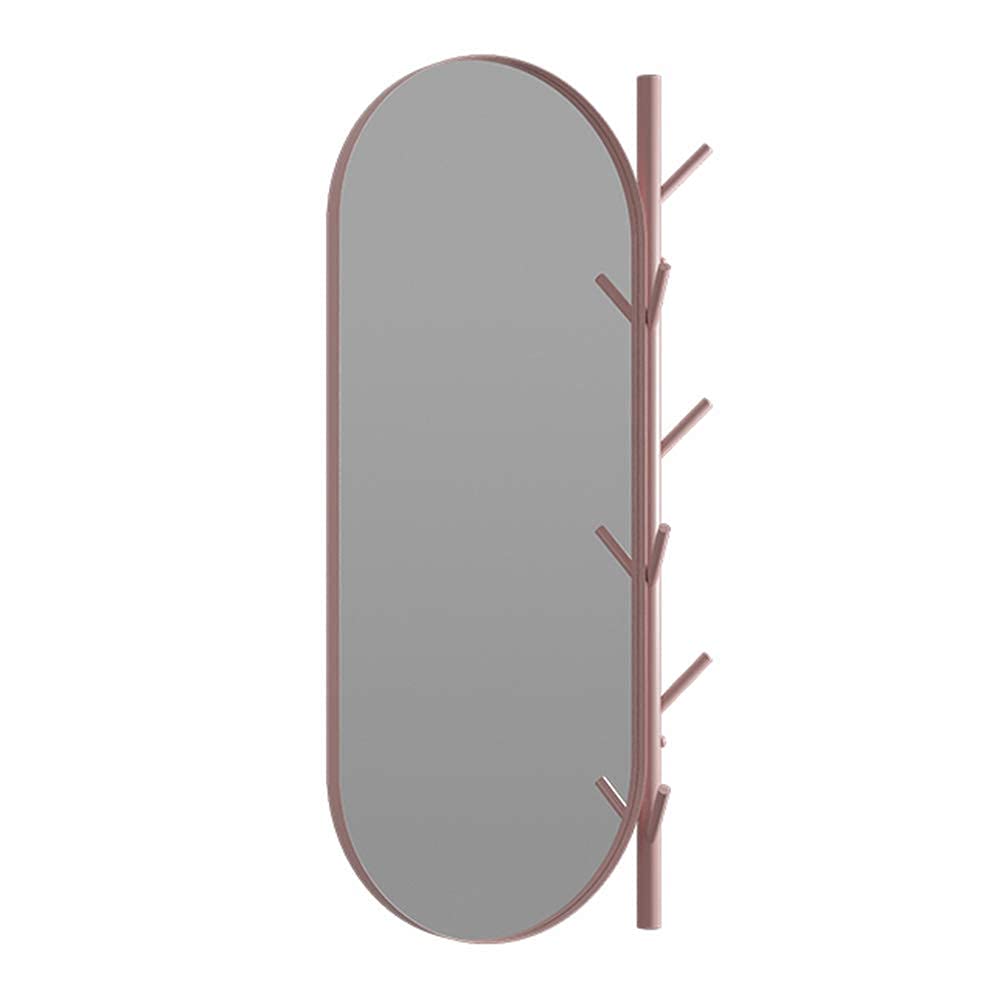 Stylish Wall-Mounted Full Length Mirror for Bedroom - Luxury Vanity Makeup Mirror with Hanger, Slim Modern Design in Gold/Silver/Black/Rose Gold - Perfect for Dressing Room, Closet & Home Decor