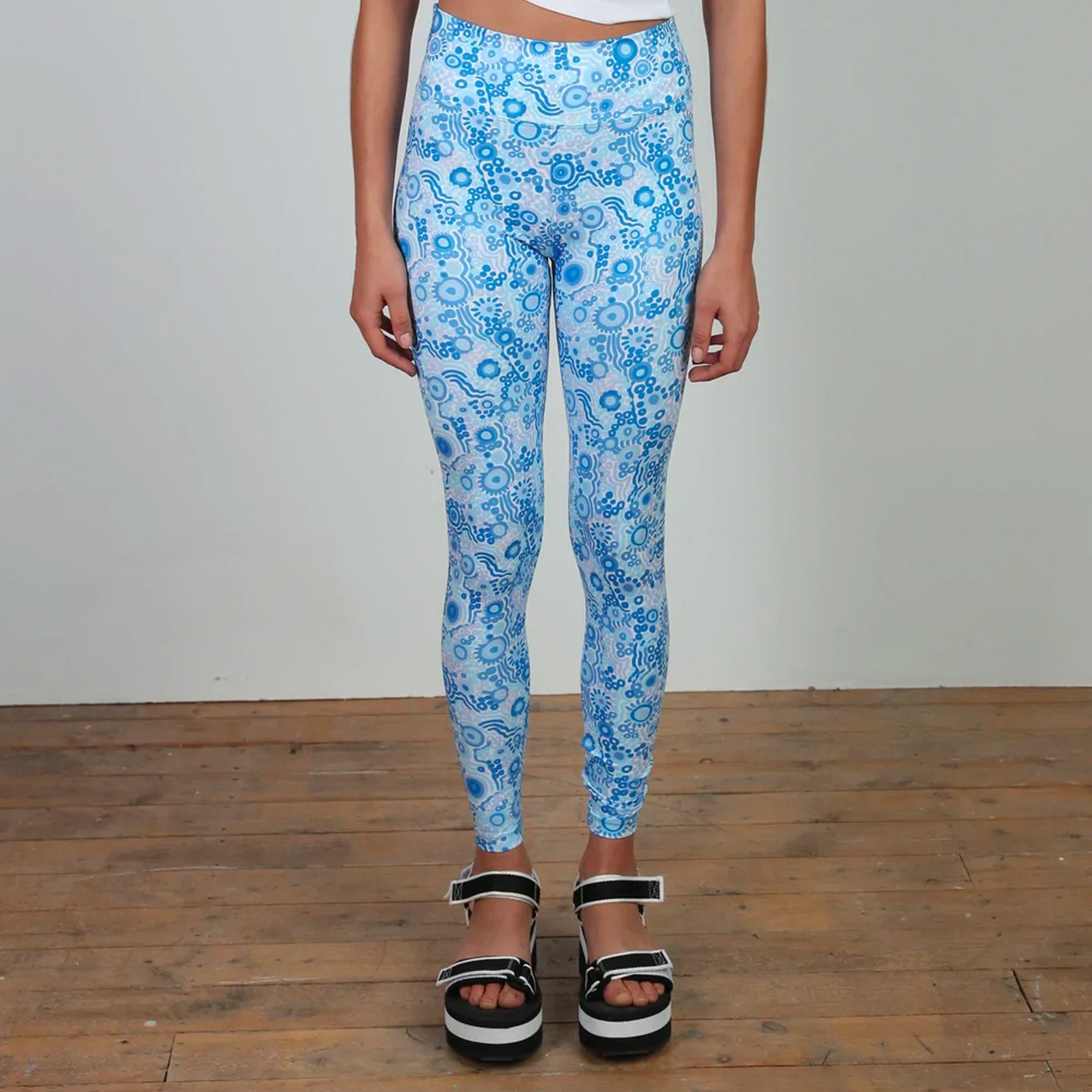Amber Days: Kuu Blue Julie Leggings - High Waist Yoga Pants for Women, Soft & Stretchy Workout Leggings - Perfect for Yoga, Gym, Running & Lounge Wear