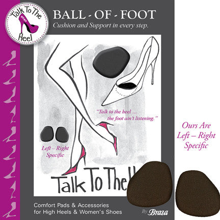 TALK TO THE HEEL Ball of Foot Cushions for Women & Men - Gel Insoles for High Heels & Dress Shoes (1 Pair or 3 Pairs) - Comfortable Support for Standing, Walking & Work