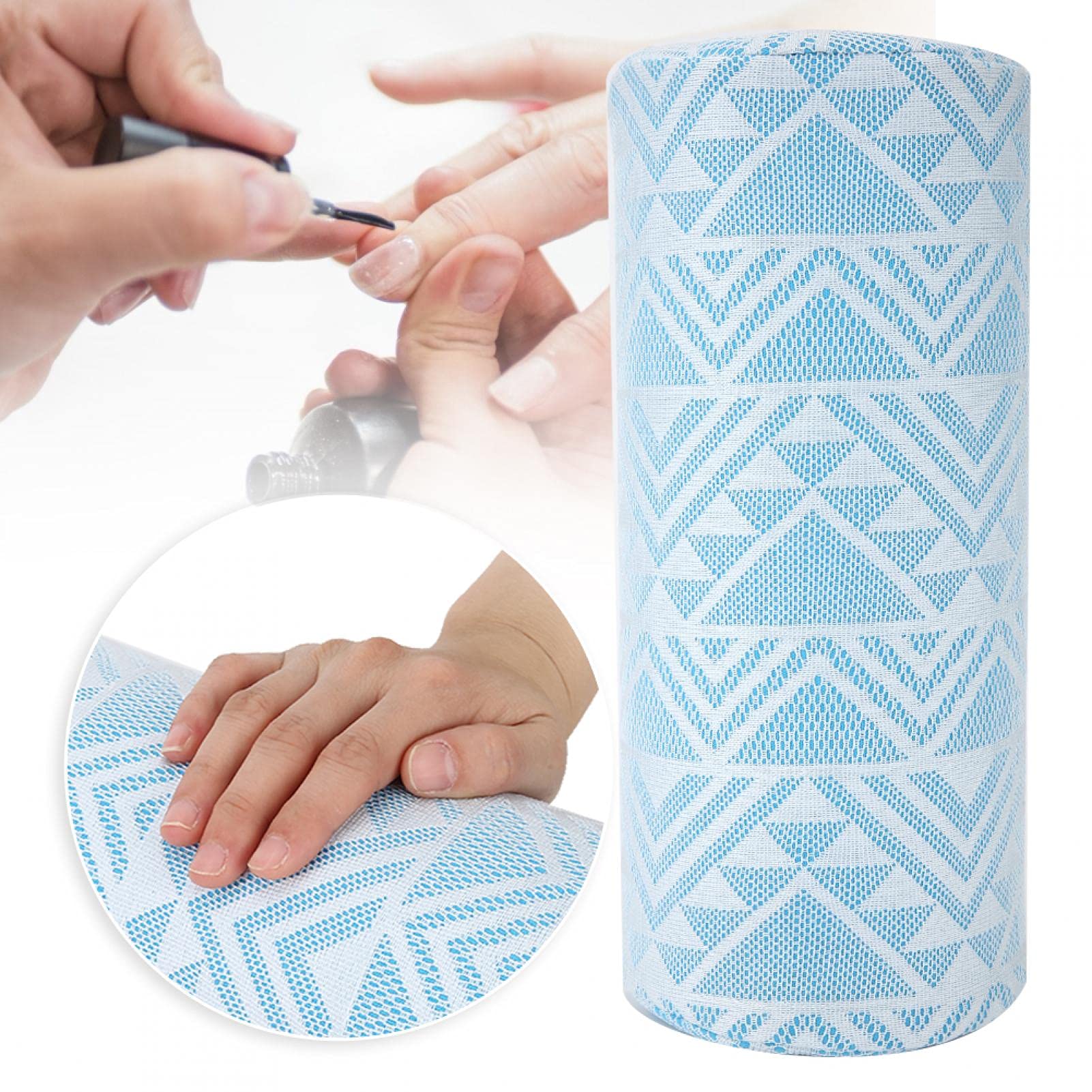 Soft Nail Art Hand Rest Pillow for Manicure - Gel Polish Cushion with Lace Design, 3 Color Options (Blue) - Perfect for Salon, Home Nail Care & DIY Gel Polish Application