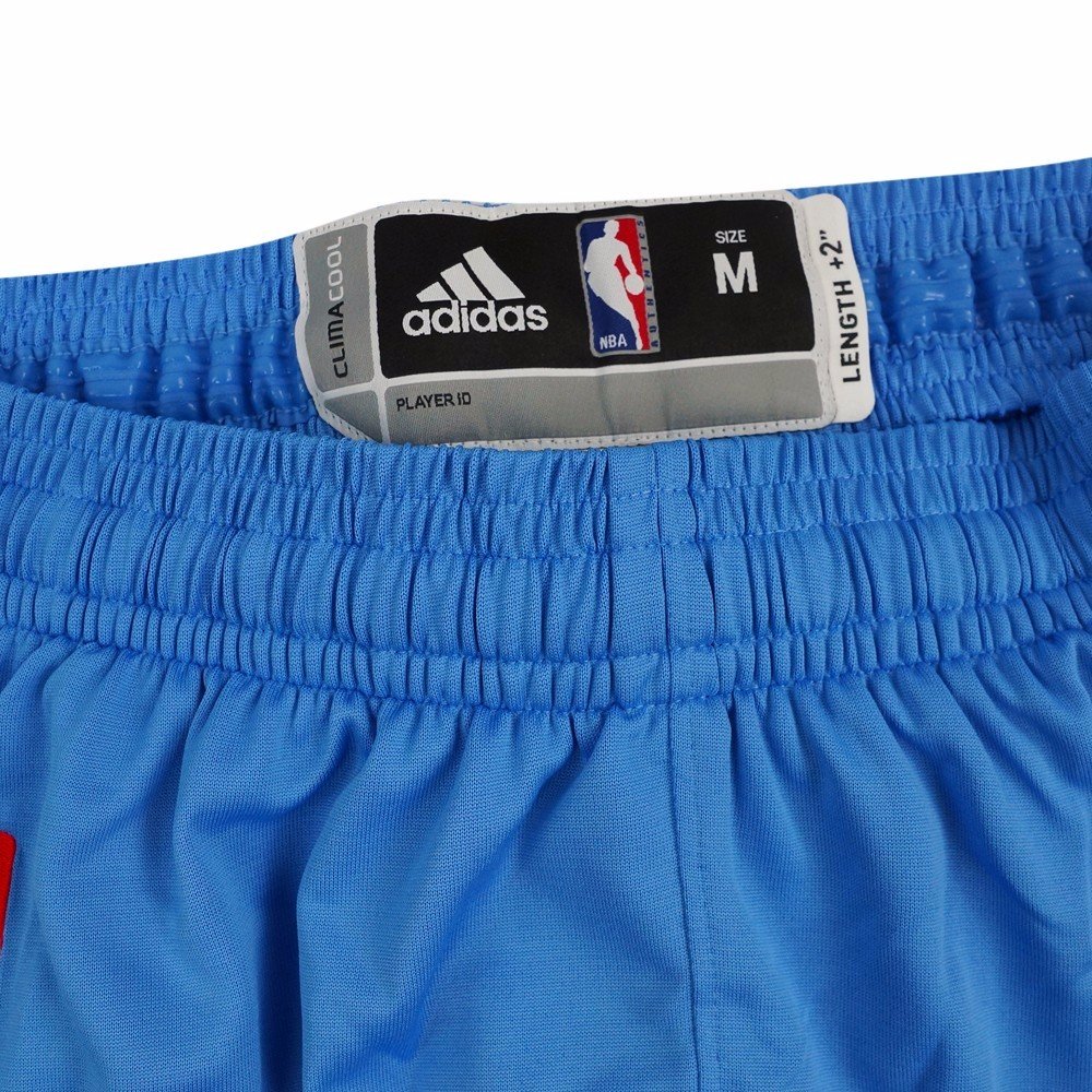 adidas Denver Nuggets NBA Light Blue Authentic On-Court Climacool Team Game Shorts for Men - Breathable Basketball Shorts for Training, Games & Casual Wear