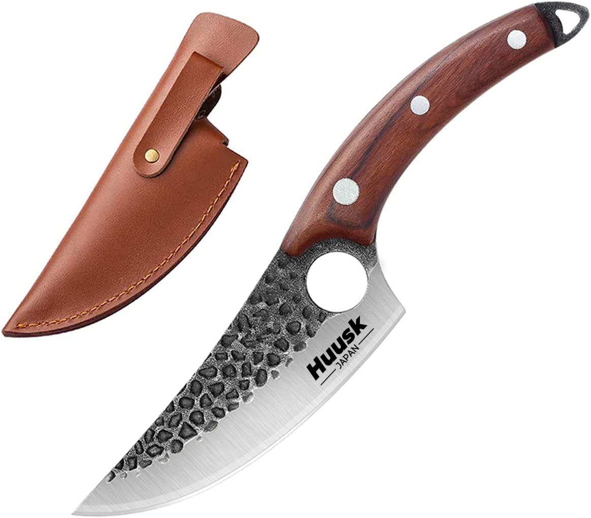 **Smith Chu Forged Viking Knives Set – Premium Husk Chef Knife, Butcher Knife, Fishing Fillet & Bait Knife, Japanese Chef Knife, Boning Knife, and Meat Cleaver – Ideal for Kitchen, Camping, Outdoor Cooking & Gifts for Dad**