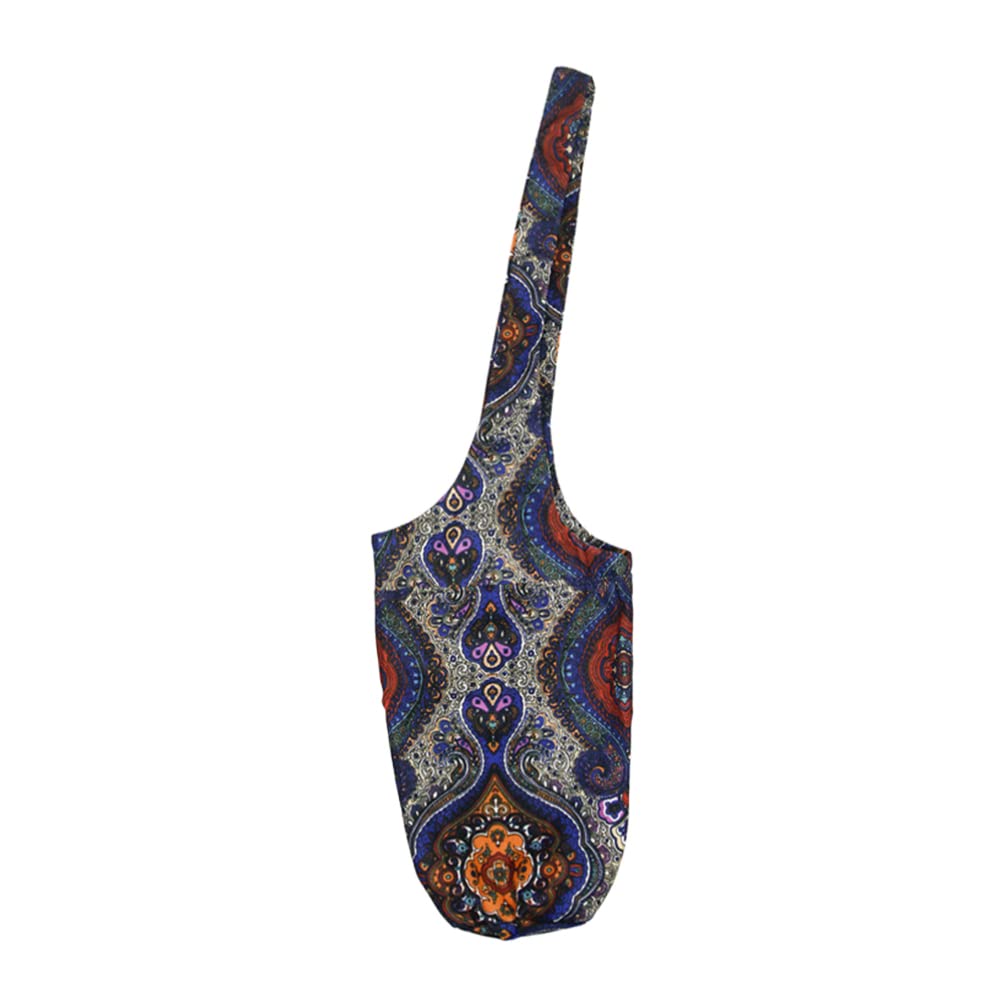 Obuyke Women's Yoga Mat Bag - Printed Canvas Shoulder Tote with Side Pocket | Yoga Mat Storage & Travel Accessories for Women & Girls | Perfect for Yoga Class, Gym, Beach & Daily Use