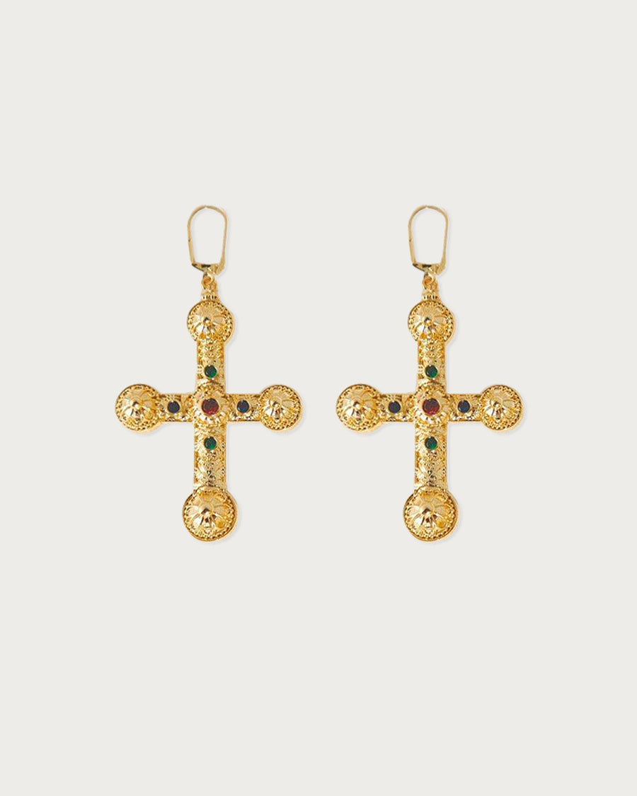 Stylish XL Cross Earrings for Women - Trendy Gothic Jewelry Gift for Parties & Everyday Wear