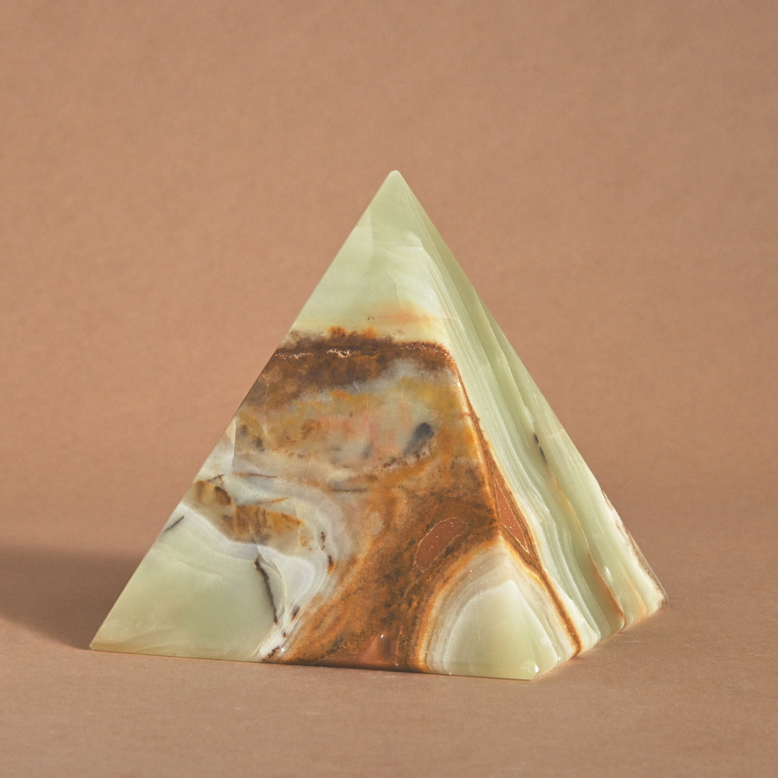 Natural Green Onyx Pyramid - Healing Crystal for Meditation, Feng Shui & Home Decor | Perfect for Spiritual Growth, Energy Cleansing & Gift Giving