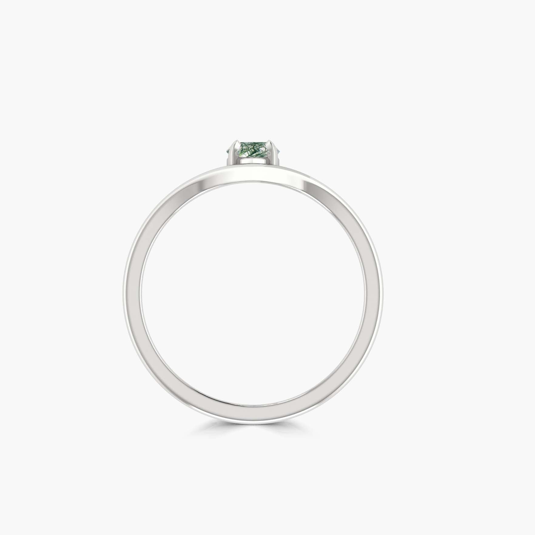 Handcrafted Marquise Shape Moss Agate Ring for Women - Elegant Dainty Jewelry for Everyday Wear, Wedding, Anniversary & Special Occasions
