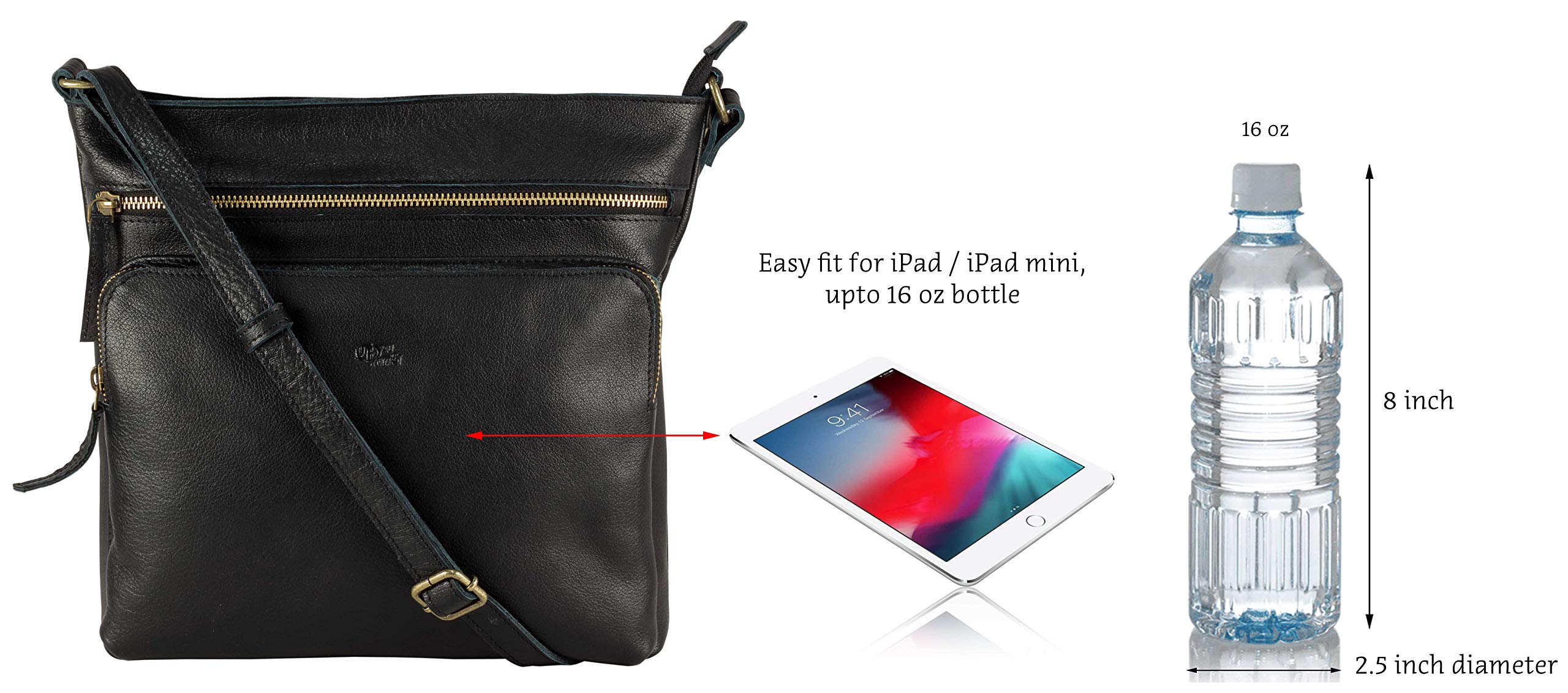 Genuine Leather Crossbody Purse for Women - Mou Meraki Shoulder Bag Handbag | Perfect for Everyday Use, Travel & Date Nights