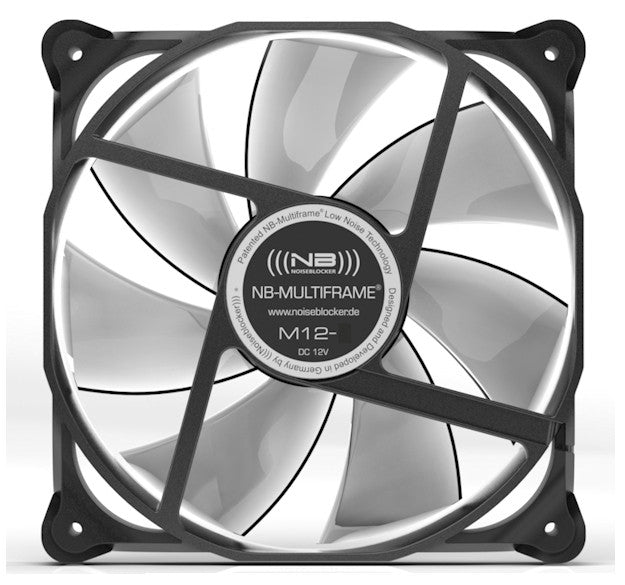 Black Noise Blocker 120x120x25mm NB Multiframe M12 2 - High Performance Cooling Fan for PC, Gaming Rig & Server - Perfect for Computer Builds, Workstations & Home Office Setups