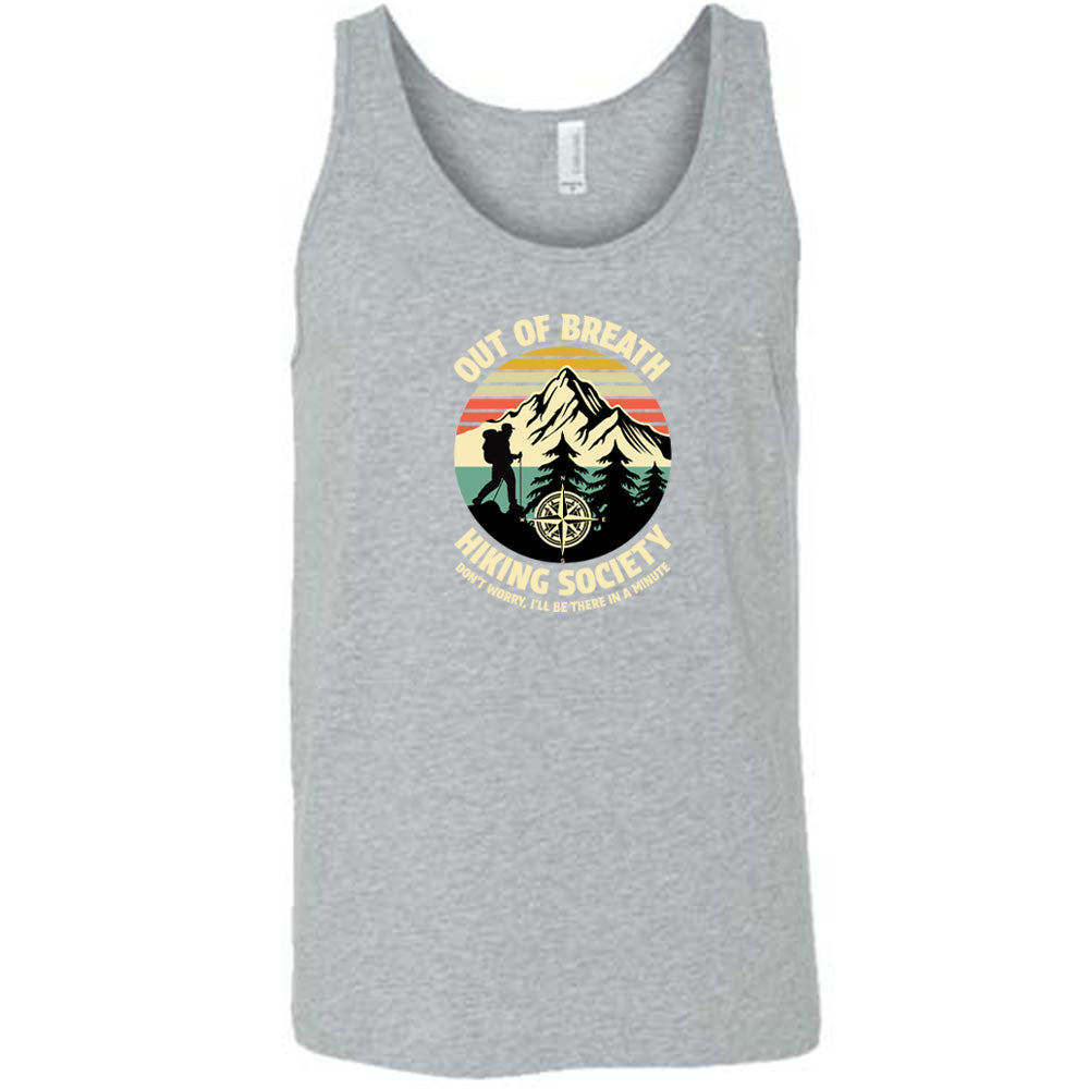 Out Of Breath Hiking Society T-Shirt - Funny Unisex Hiking Tee for Men & Women - Perfect for Outdoor Adventures & Camping Trips