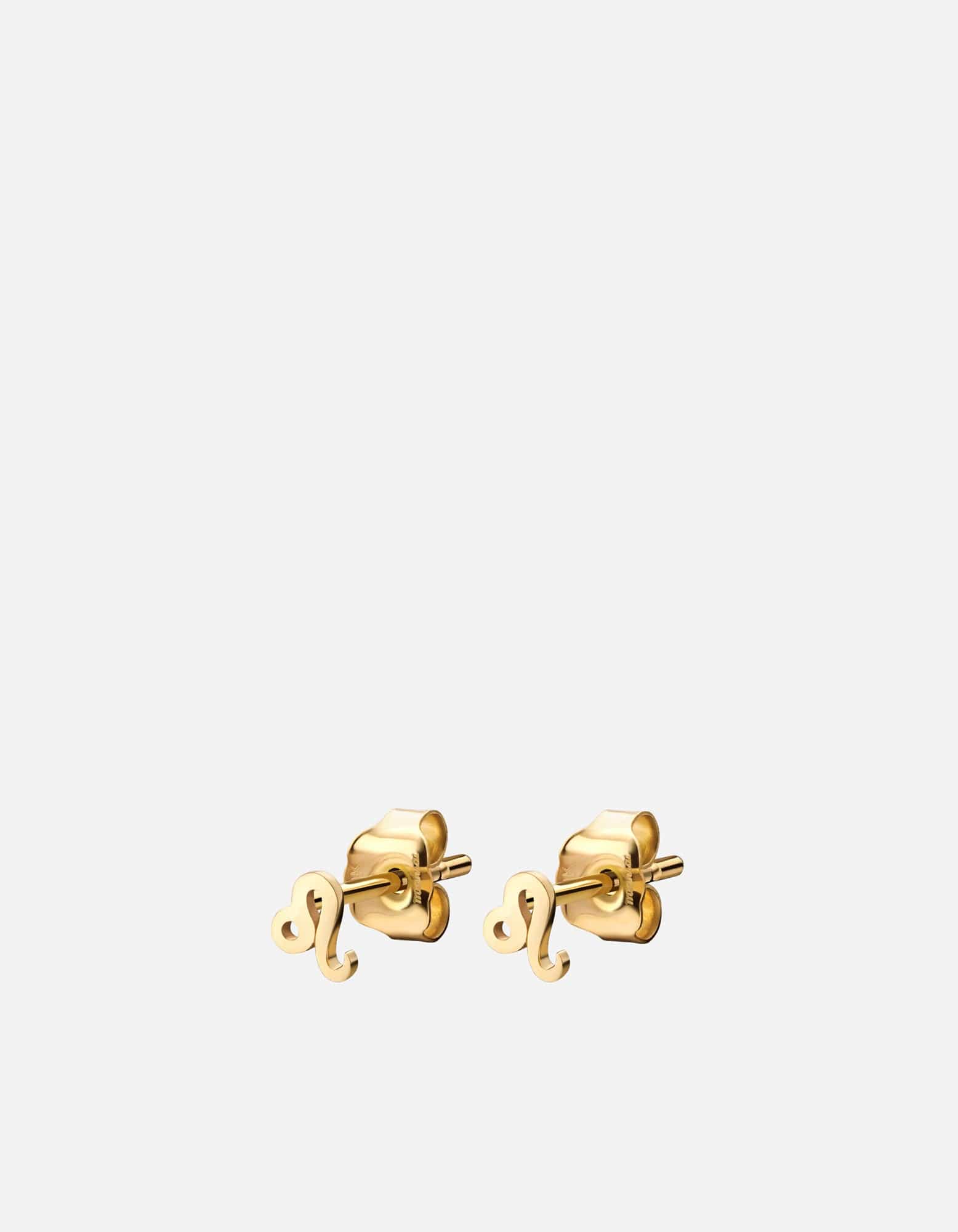 14K Gold Leo Zodiac Stud Earrings for Women - Perfect for Birthdays, Gifts & Everyday Elegance