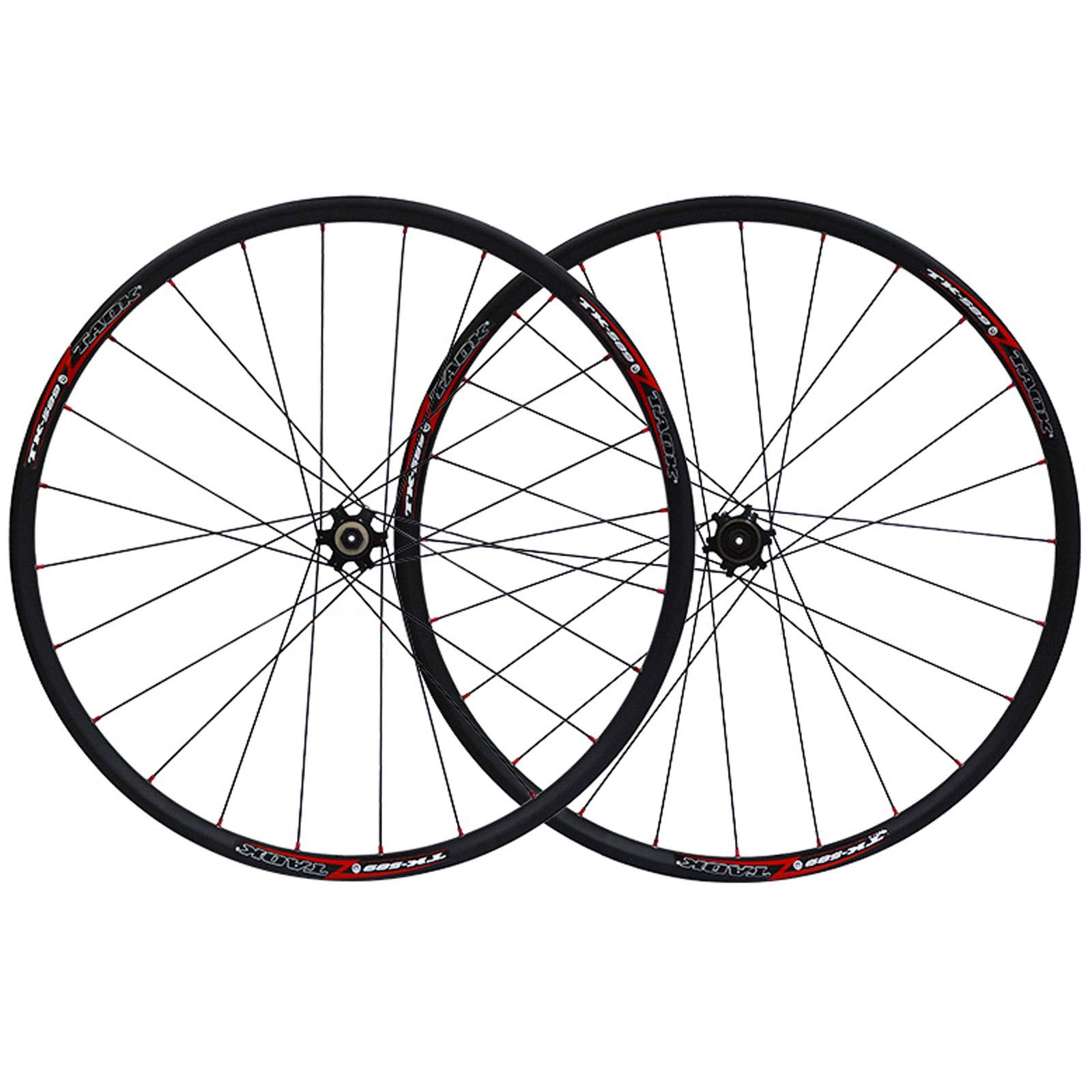 ZYHDDYJ 26 Inch Carbon Fiber Mountain Bike Wheelset - Front & Rear Disc Brake Wheels with Quick Release, Double-Layer Rim for 8-11 Speed Hubs | Perfect for Trail Riding, Cross-Country & Mountain Biking Adventures