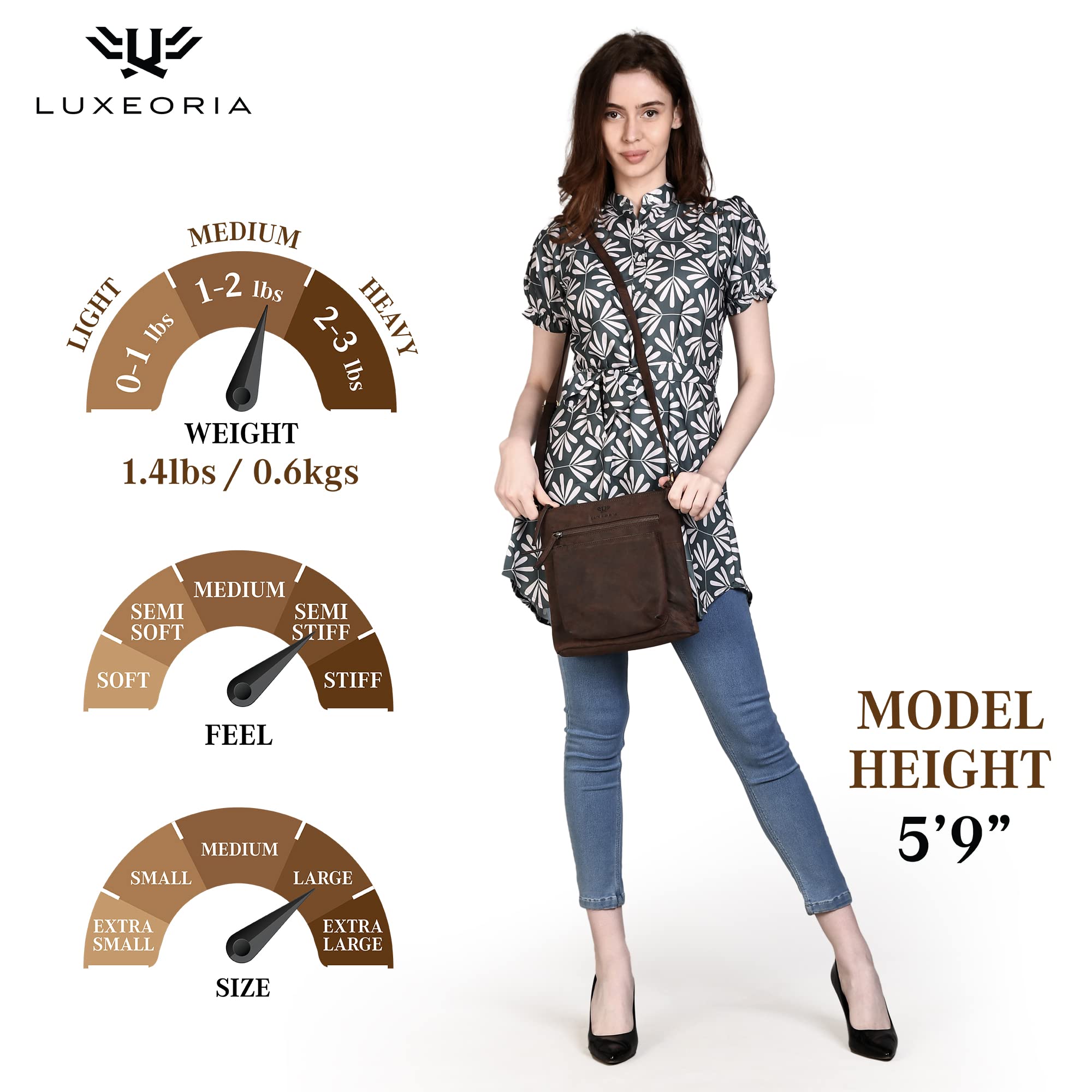 Genuine Leather Crossbody Bags for Women - Premium Handmade Leather Shoulder Purse with Adjustable Strap | Perfect for Travel, Shopping & Everyday Use